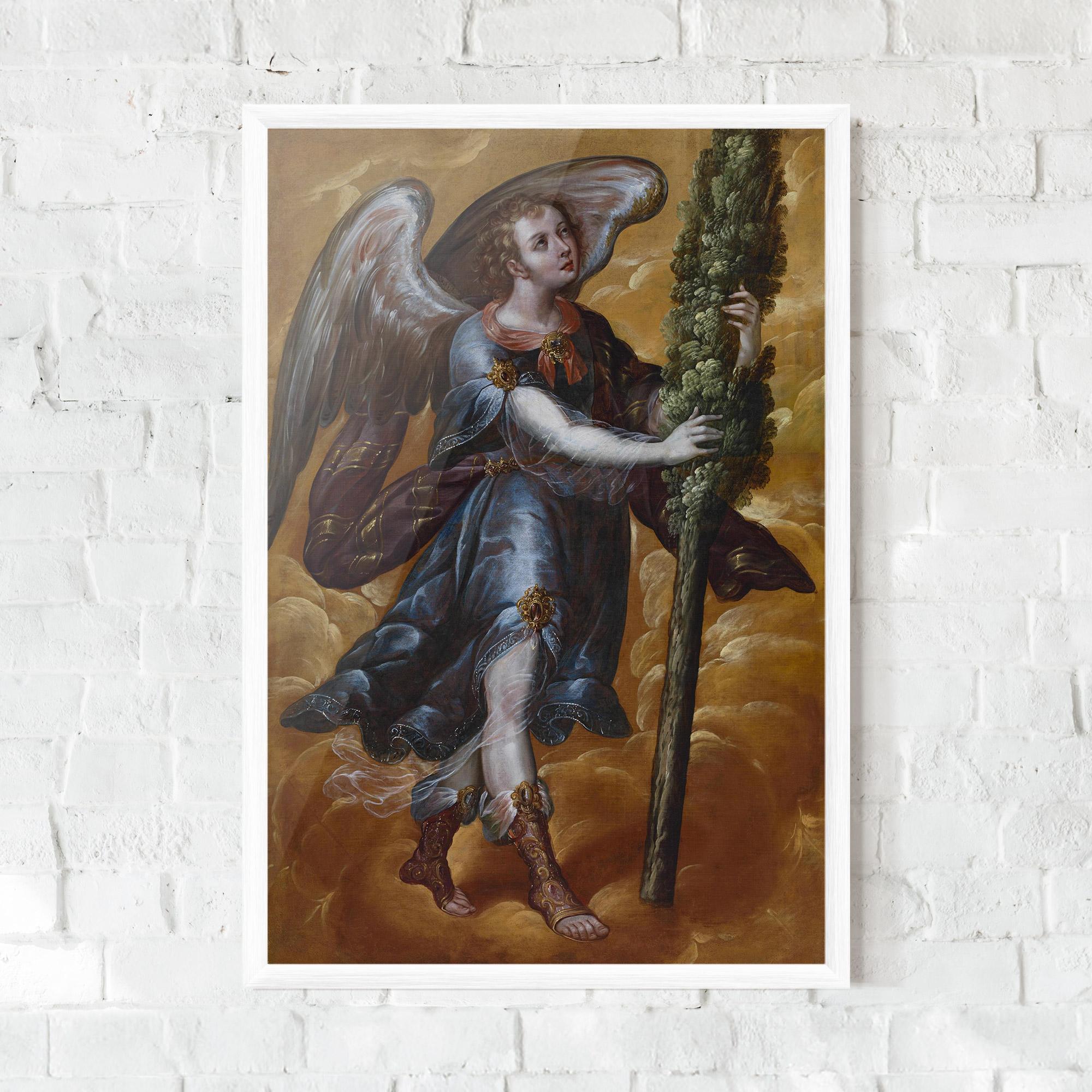 Keretezett Poszter Angel Holding A Tree mockup 0