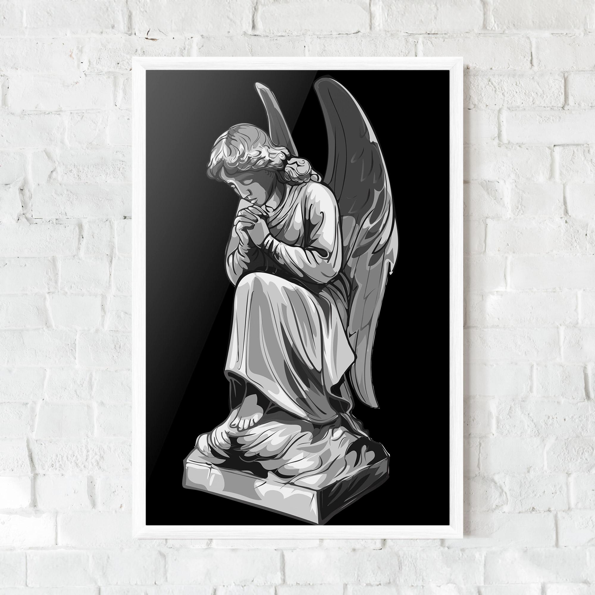Keretezett Poszter Angel Pray mockup 0