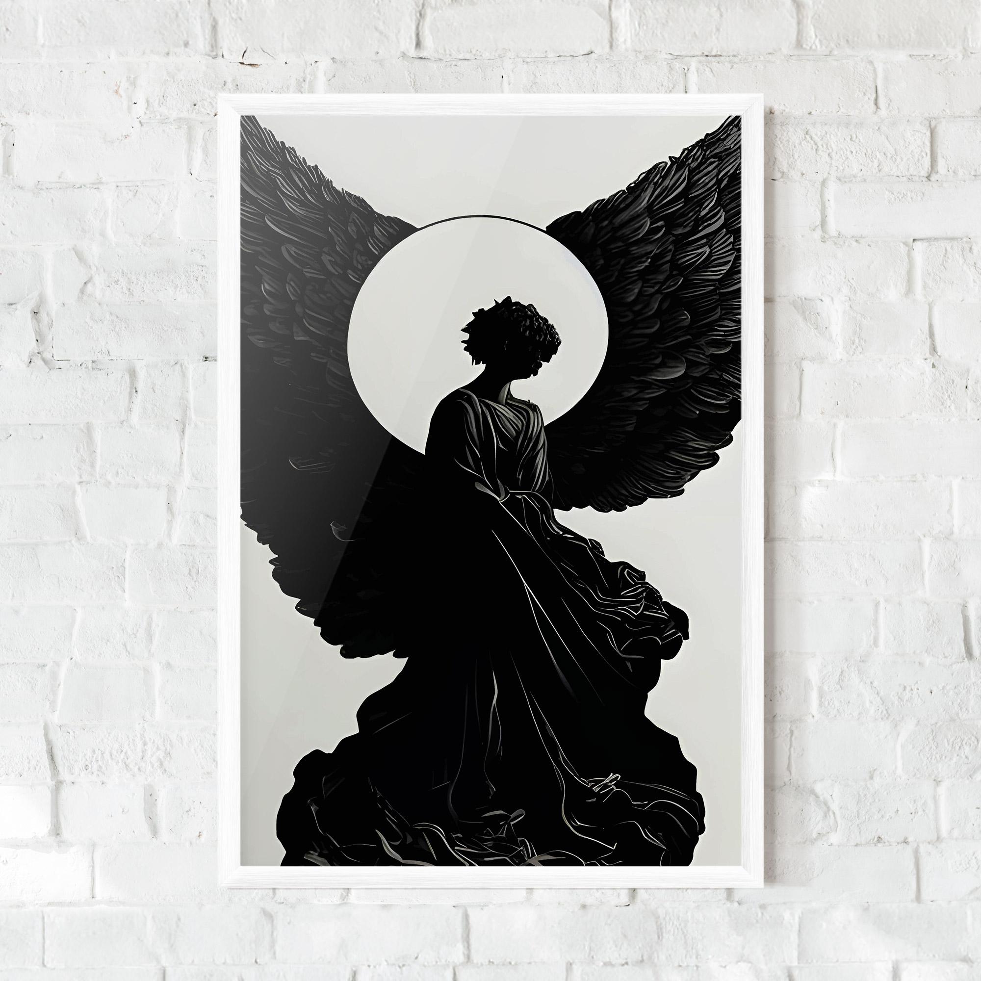 Keretezett Poszter Angel Shilouette mockup 0
