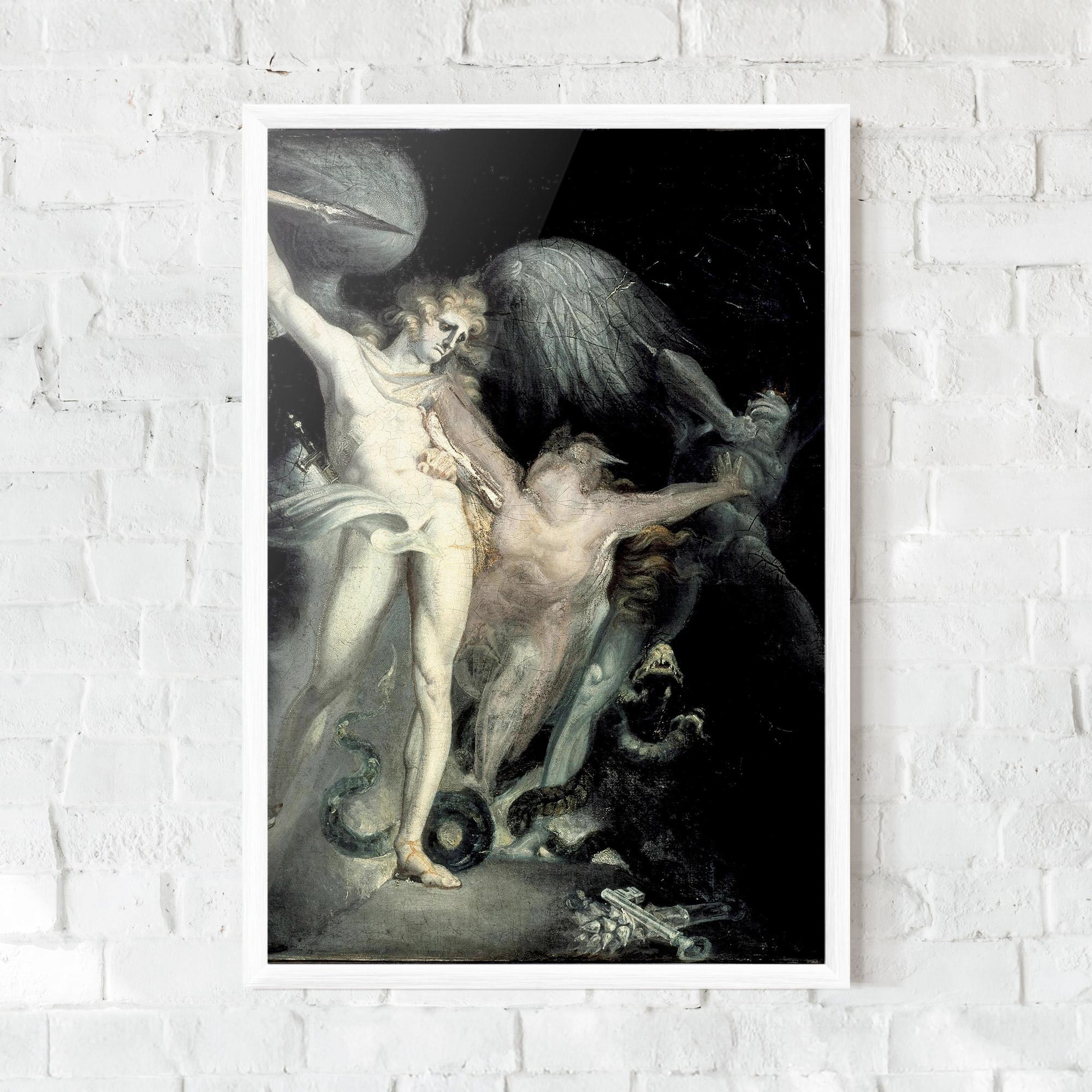 Keretezett Poszter Old Angel Painting mockup 0