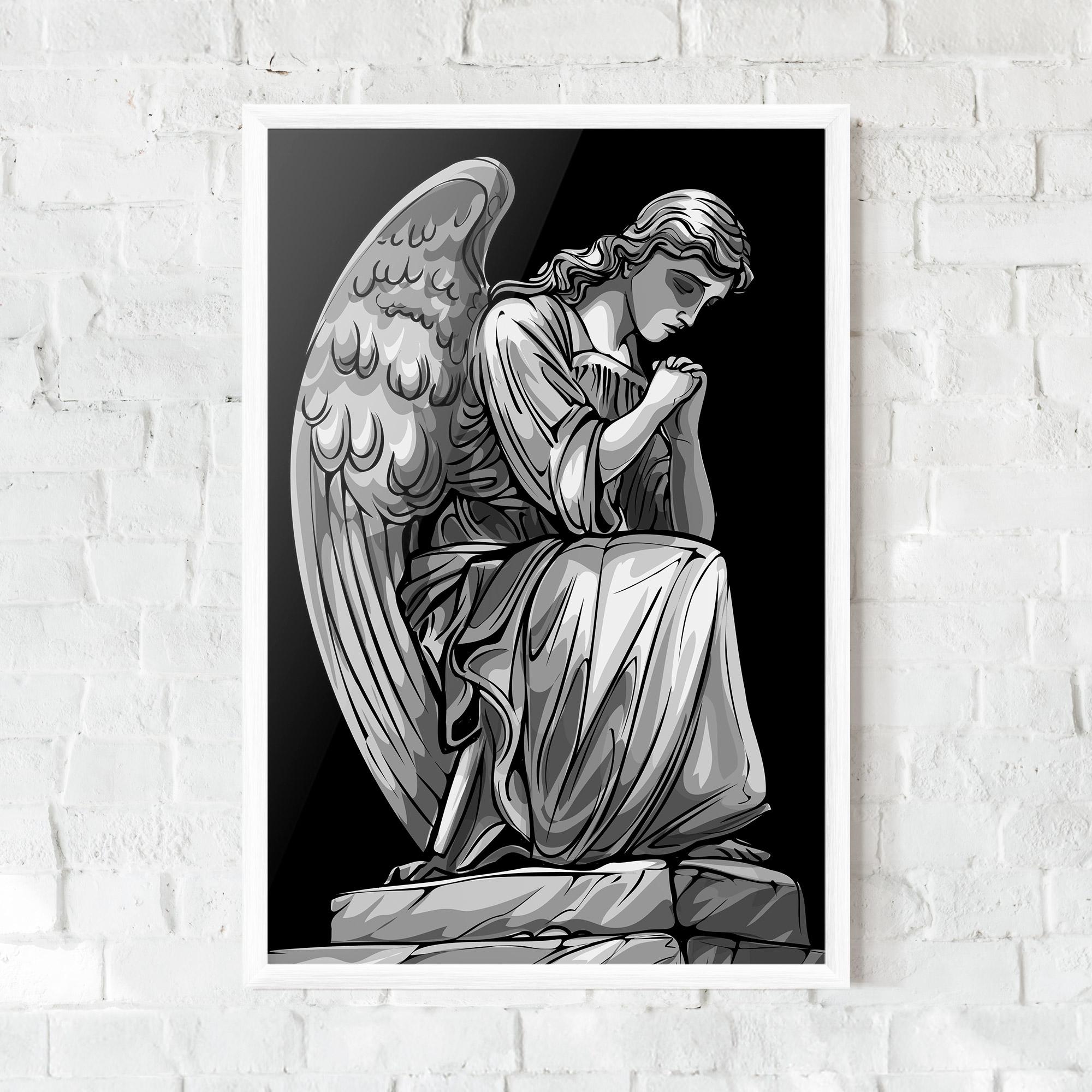 Keretezett Poszter Pray Angel mockup 0