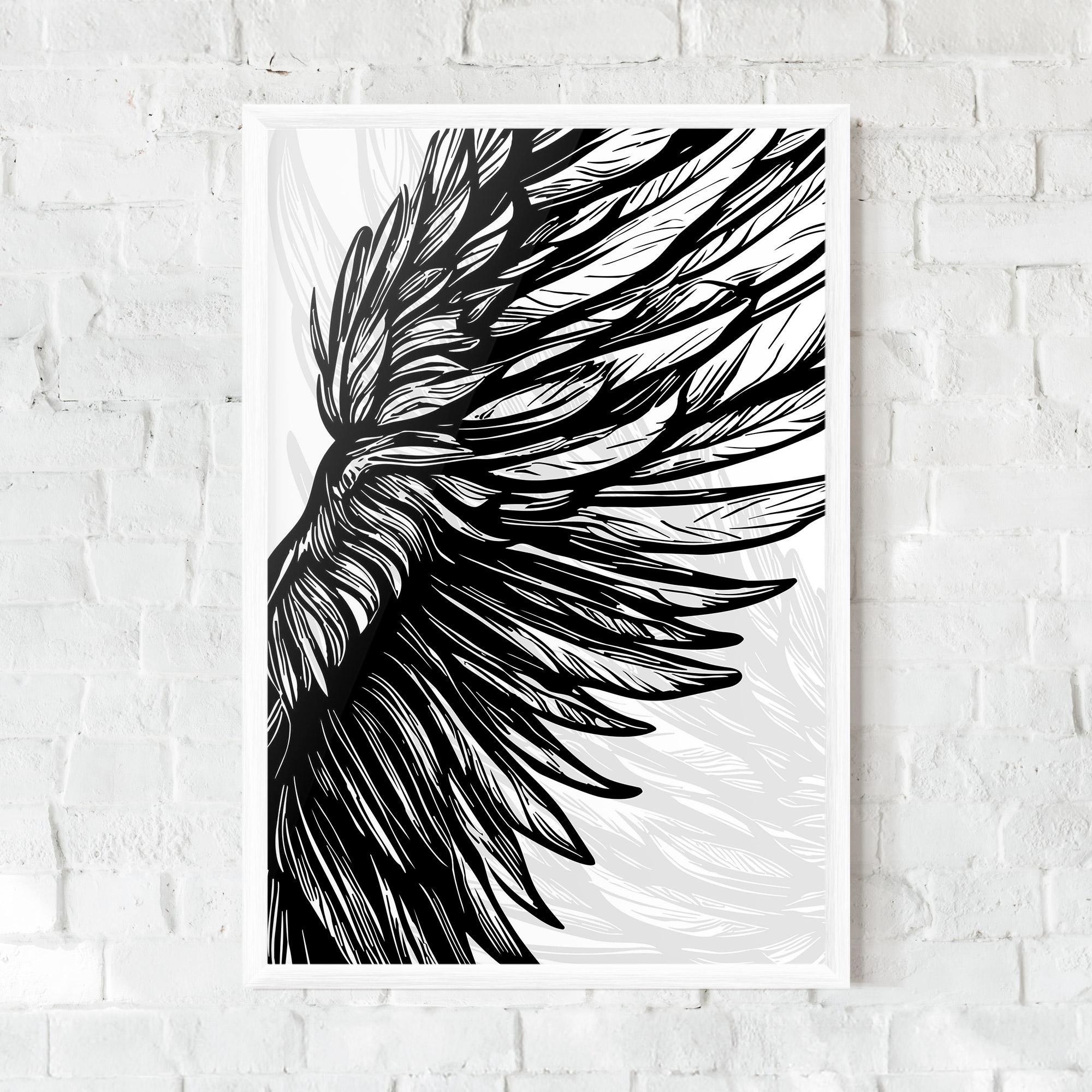 Keretezett Poszter Wing Line mockup 0