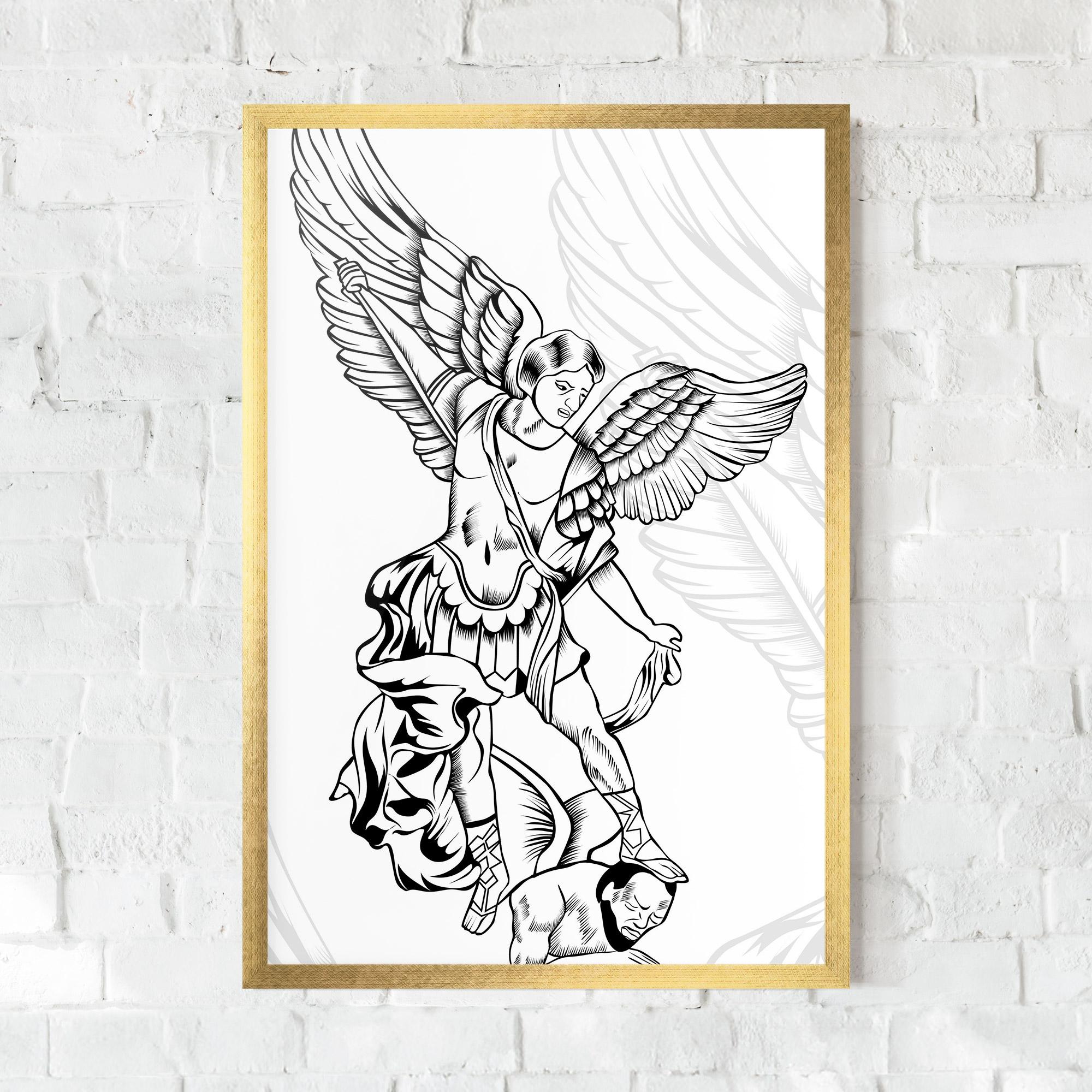 Keretezett Poszter Angel Fight mockup 0