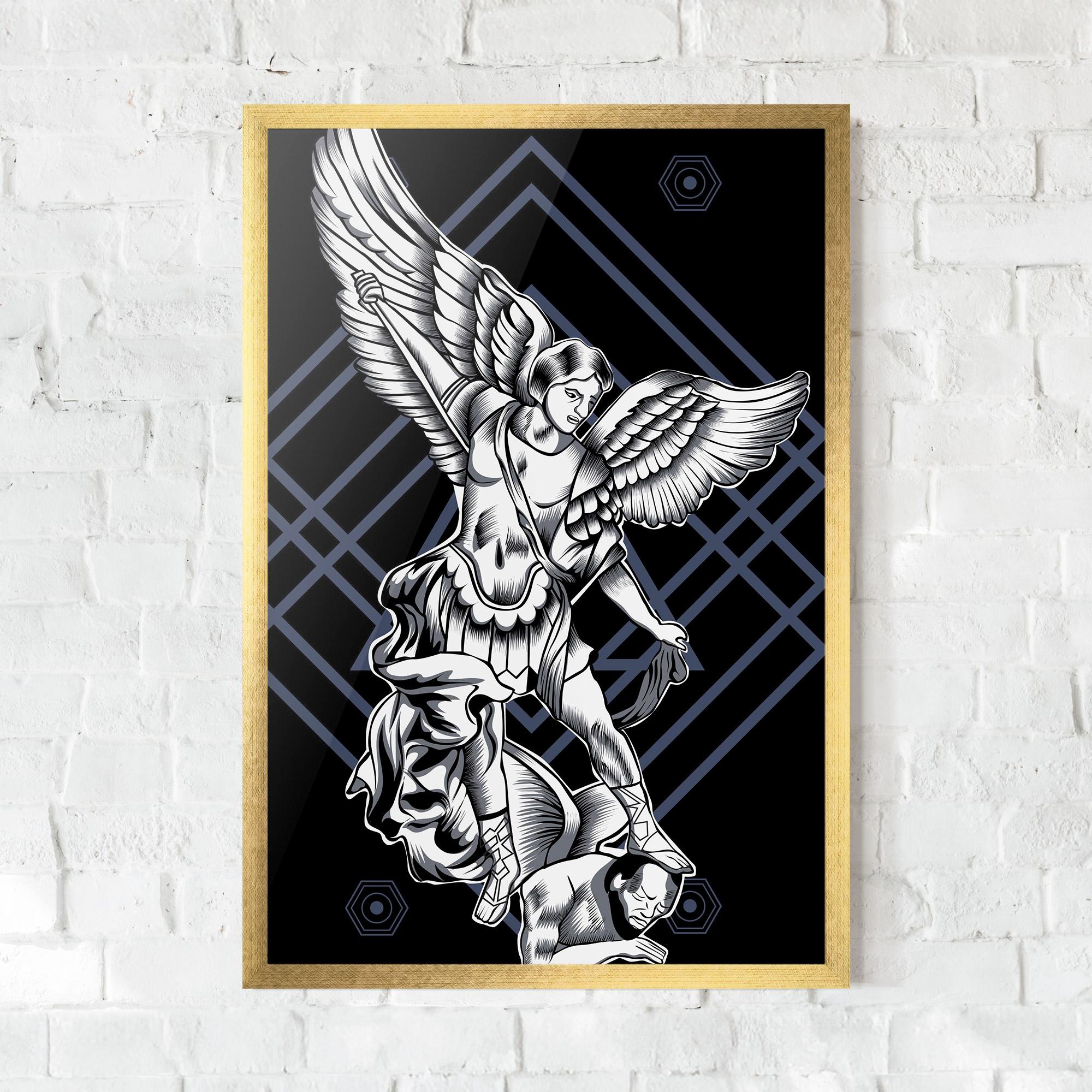 Keretezett Poszter Angel Fights mockup 0