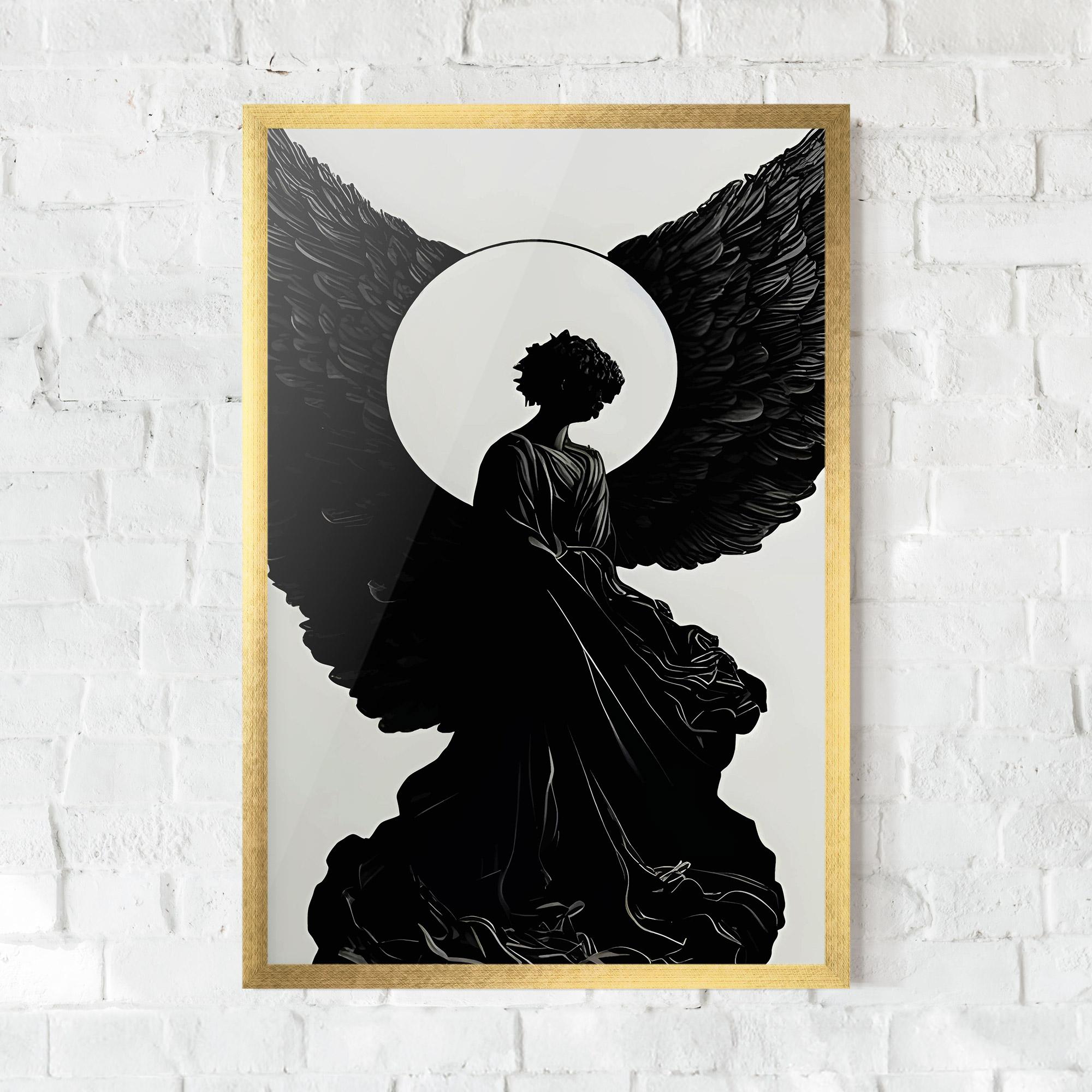 Keretezett Poszter Angel Shilouette mockup 0