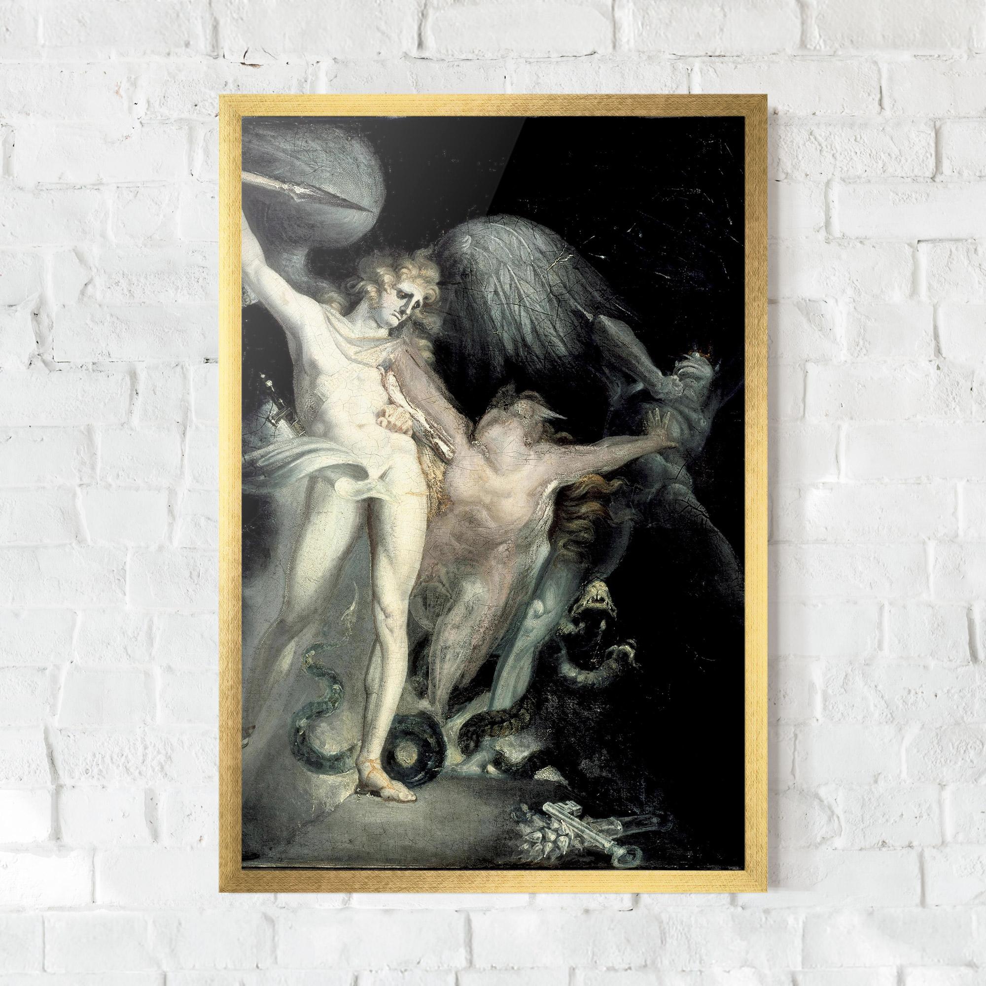 Keretezett Poszter Old Angel Painting mockup 0