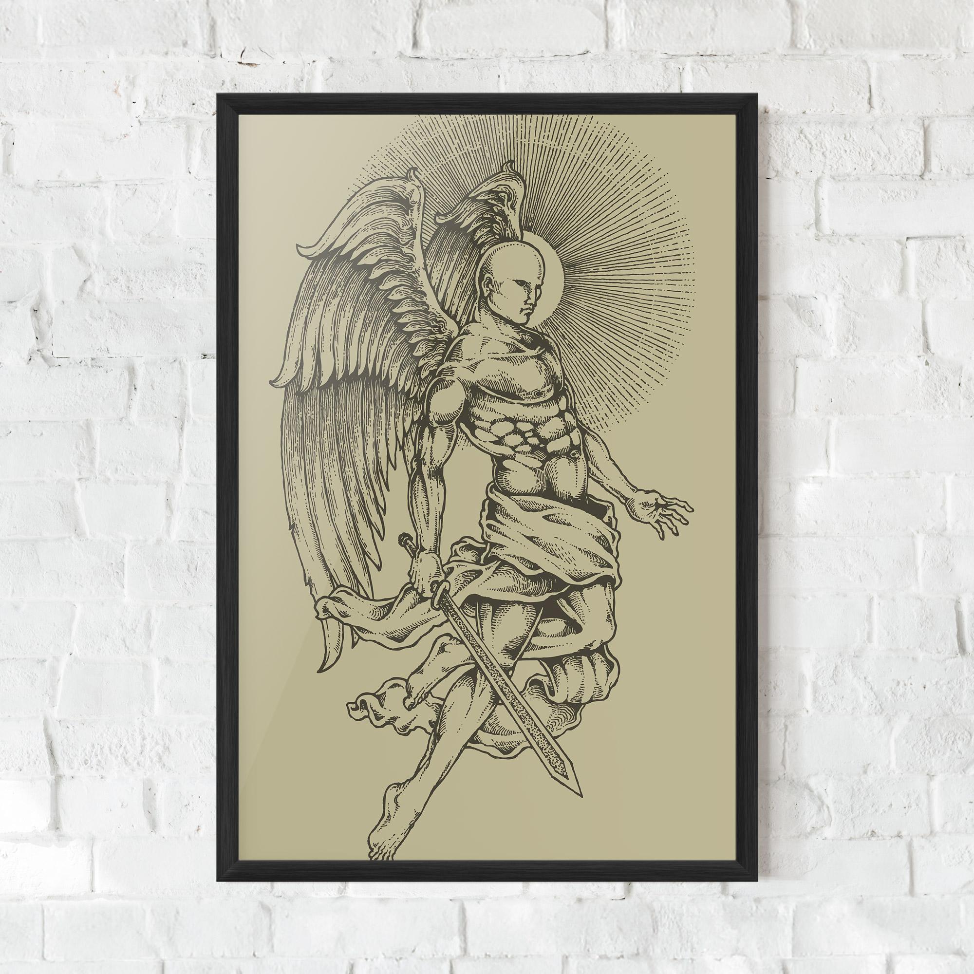 Keretezett Poszter Angel Fighter mockup 0