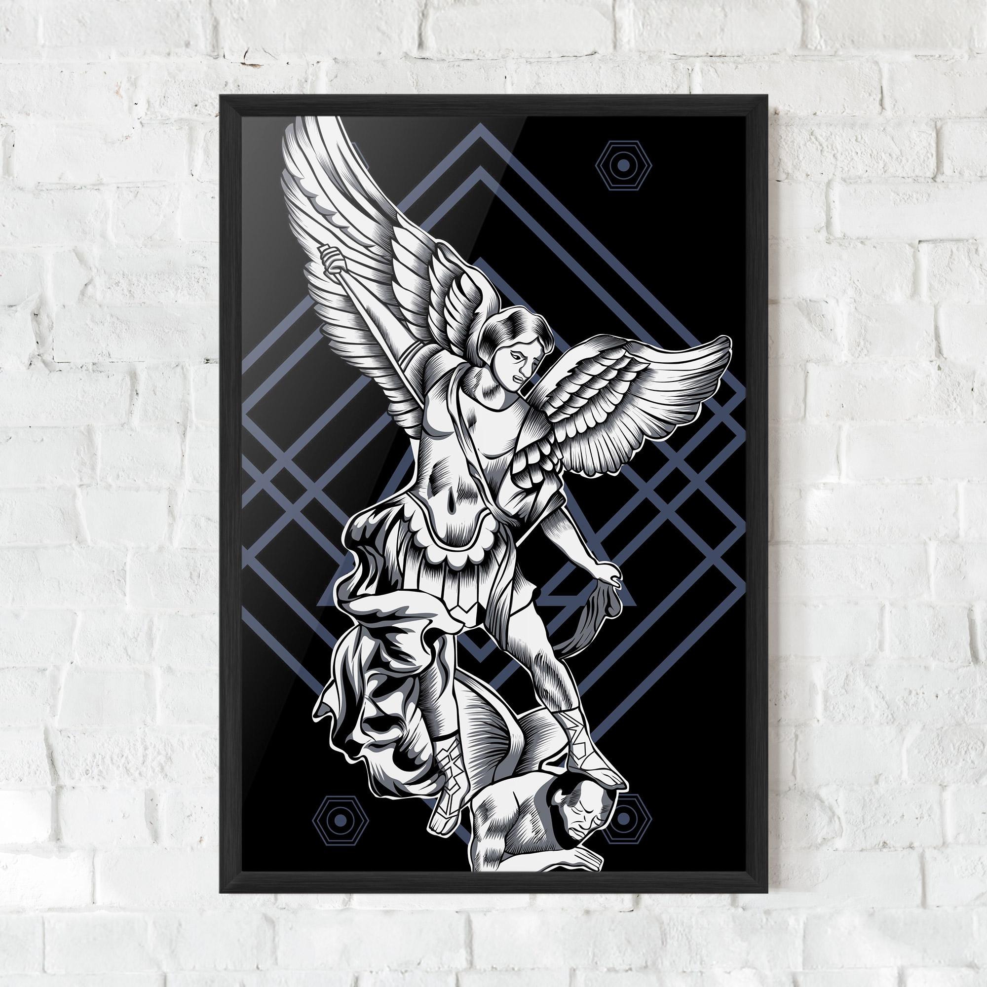 Keretezett Poszter Angel Fights mockup 0