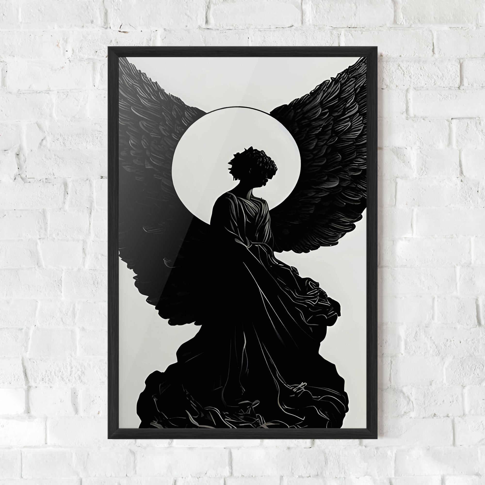 Keretezett Poszter Angel Shilouette mockup 0