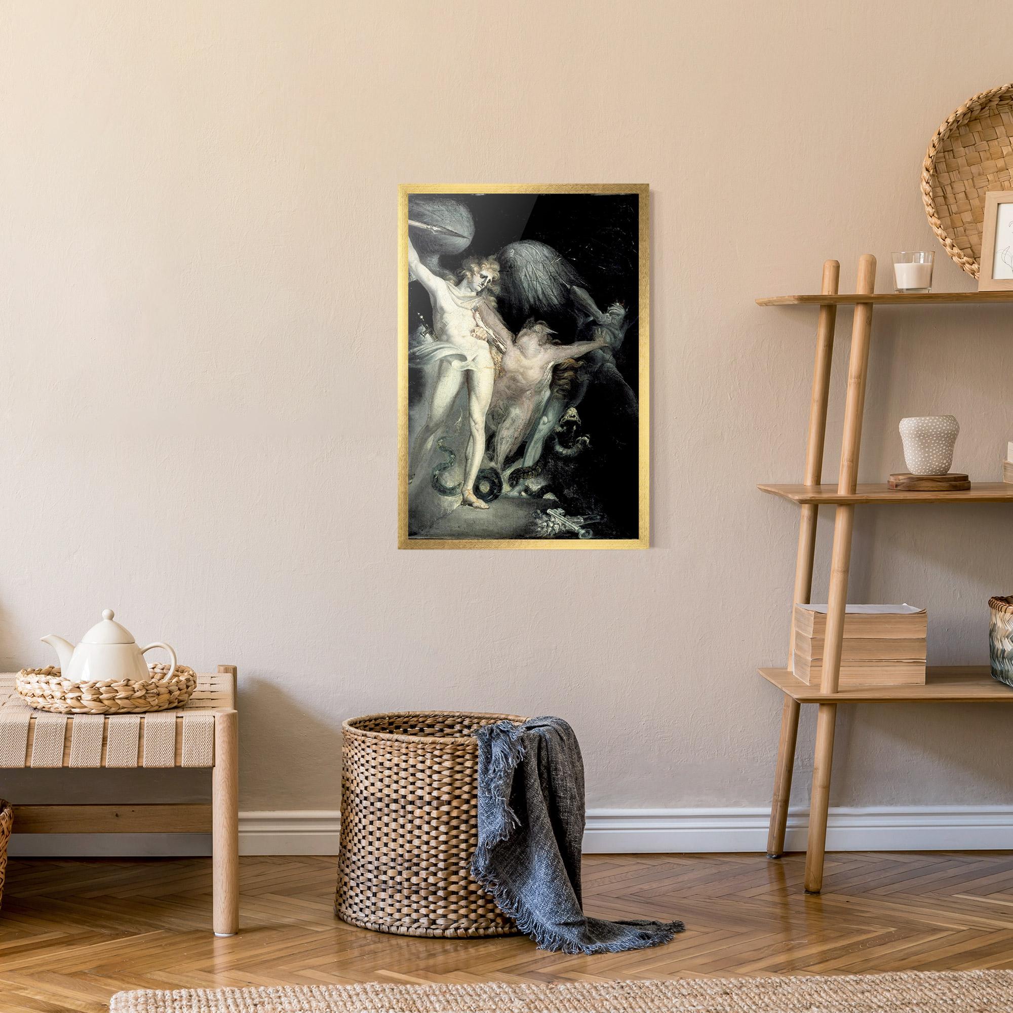 Keretezett Poszter Old Angel Painting mockup 9