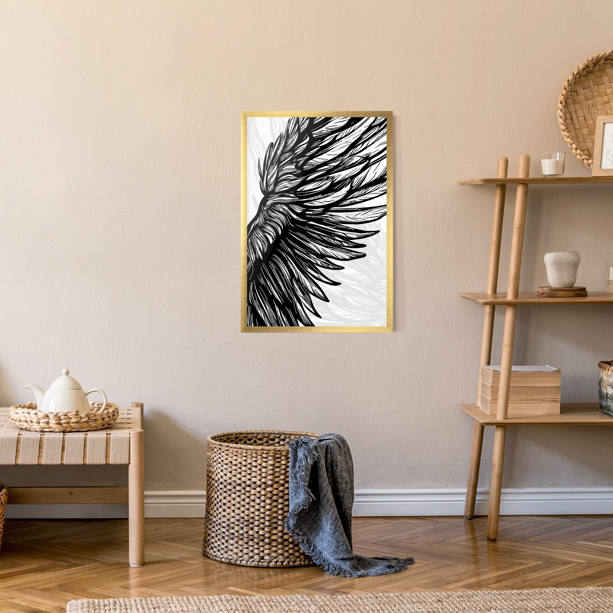 Keretezett Poszter Wing Line mockup 9