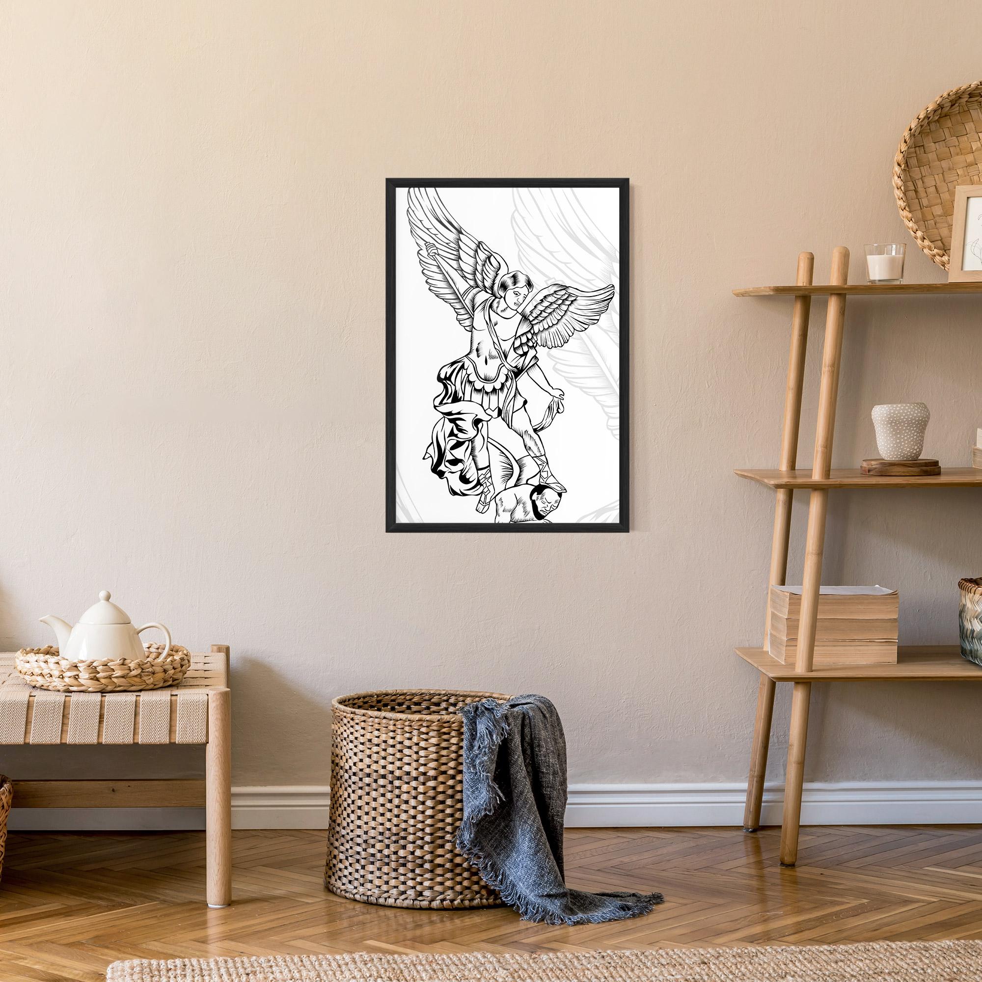 Keretezett Poszter Angel Fight mockup 9