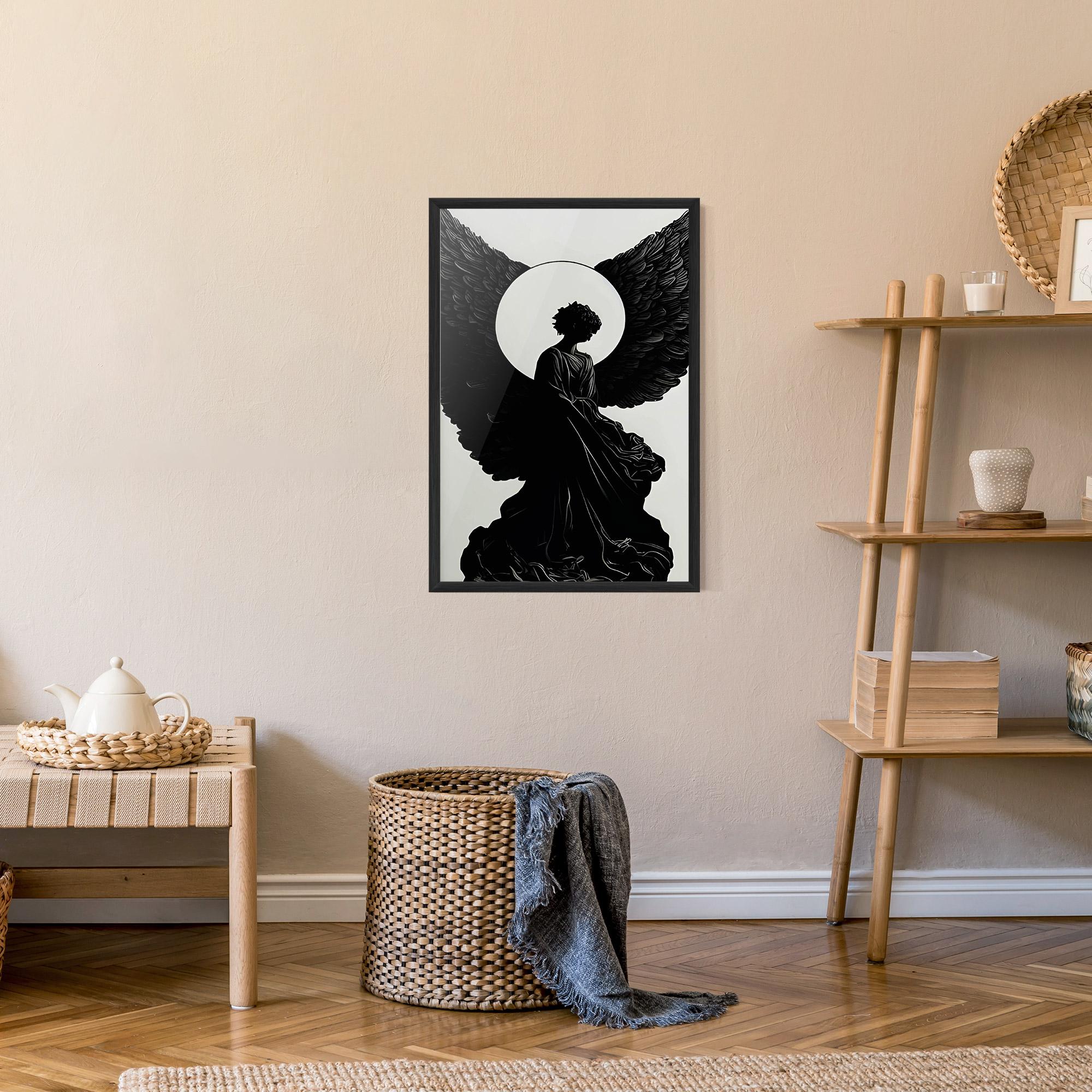 Keretezett Poszter Angel Shilouette mockup 9