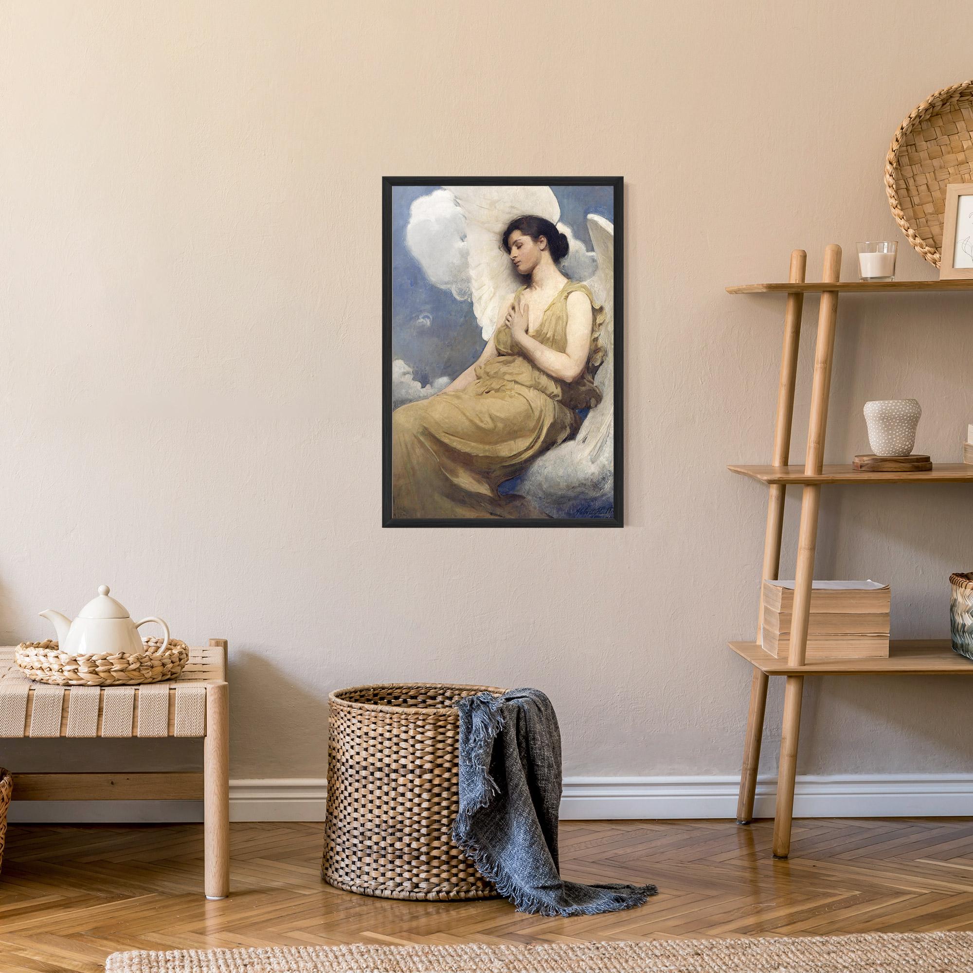 Keretezett Poszter Angel Woman Painting mockup 9