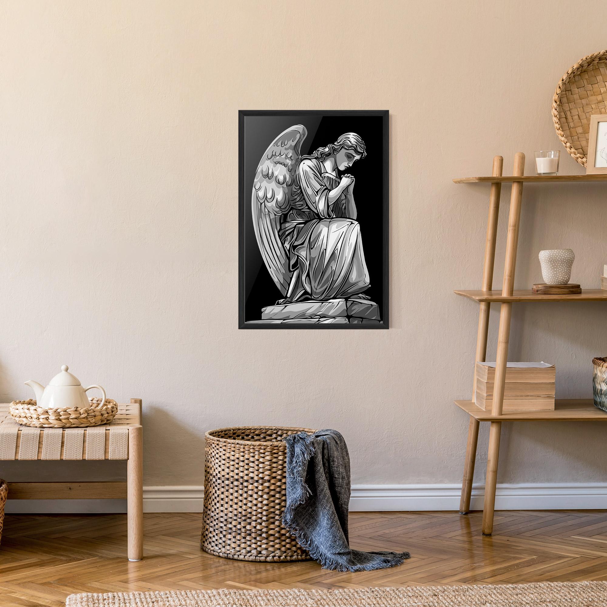 Keretezett Poszter Pray Angel mockup 9