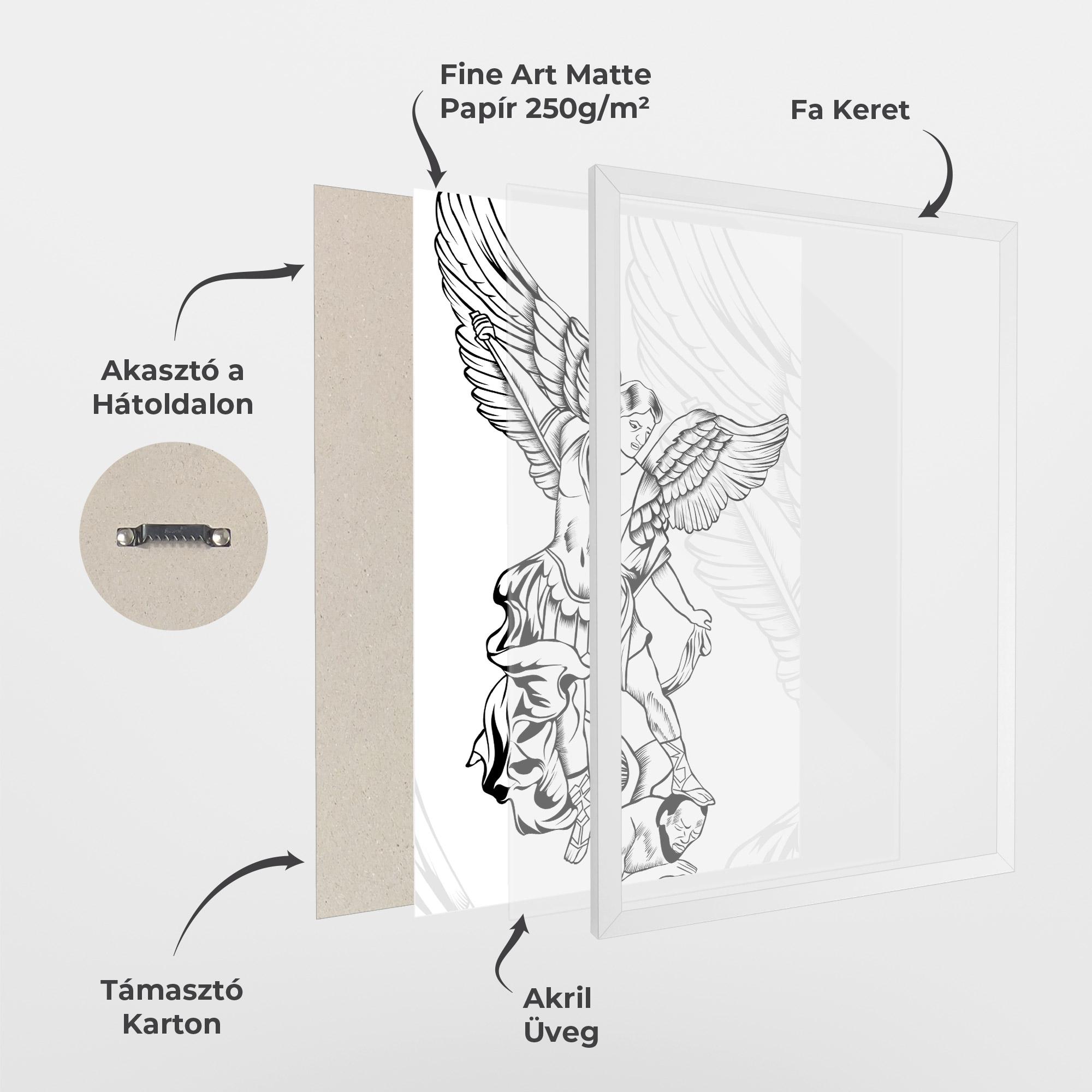 Keretezett Poszter Angel Fight mockup 1