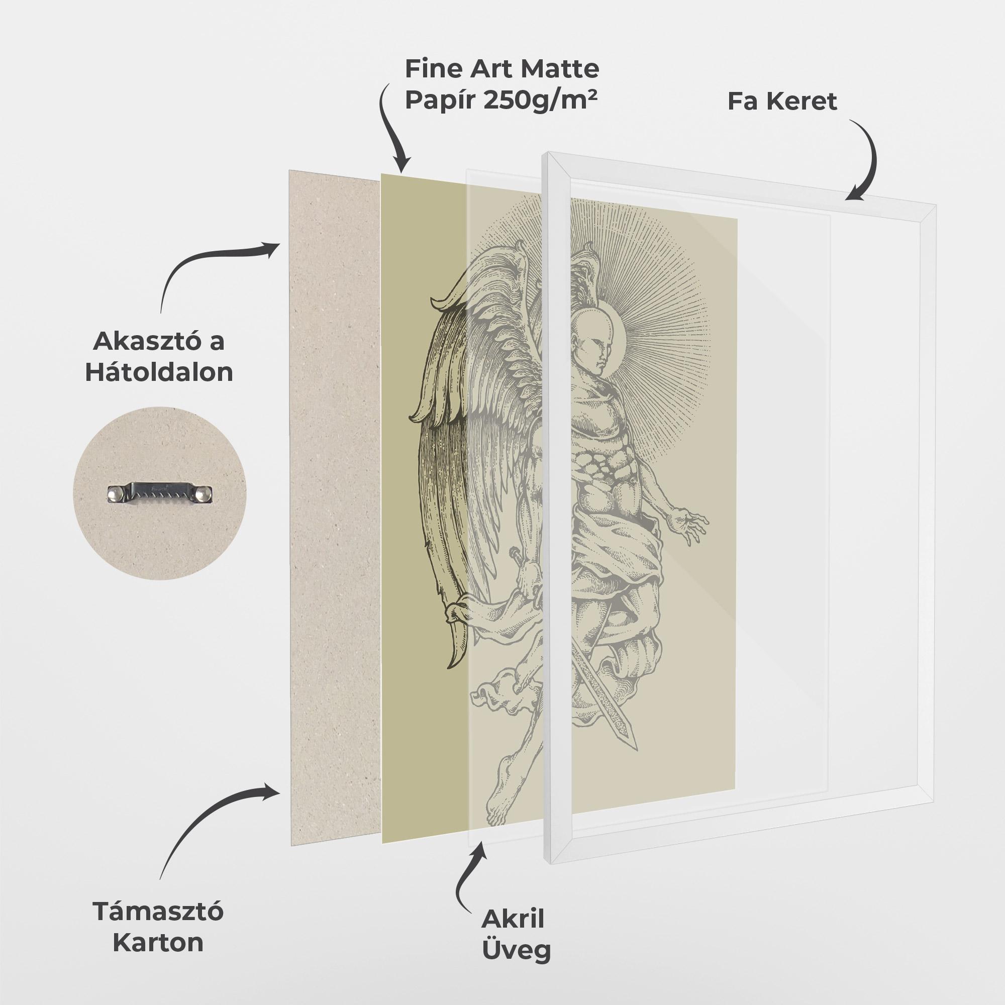 Keretezett Poszter Angel Fighter mockup 1