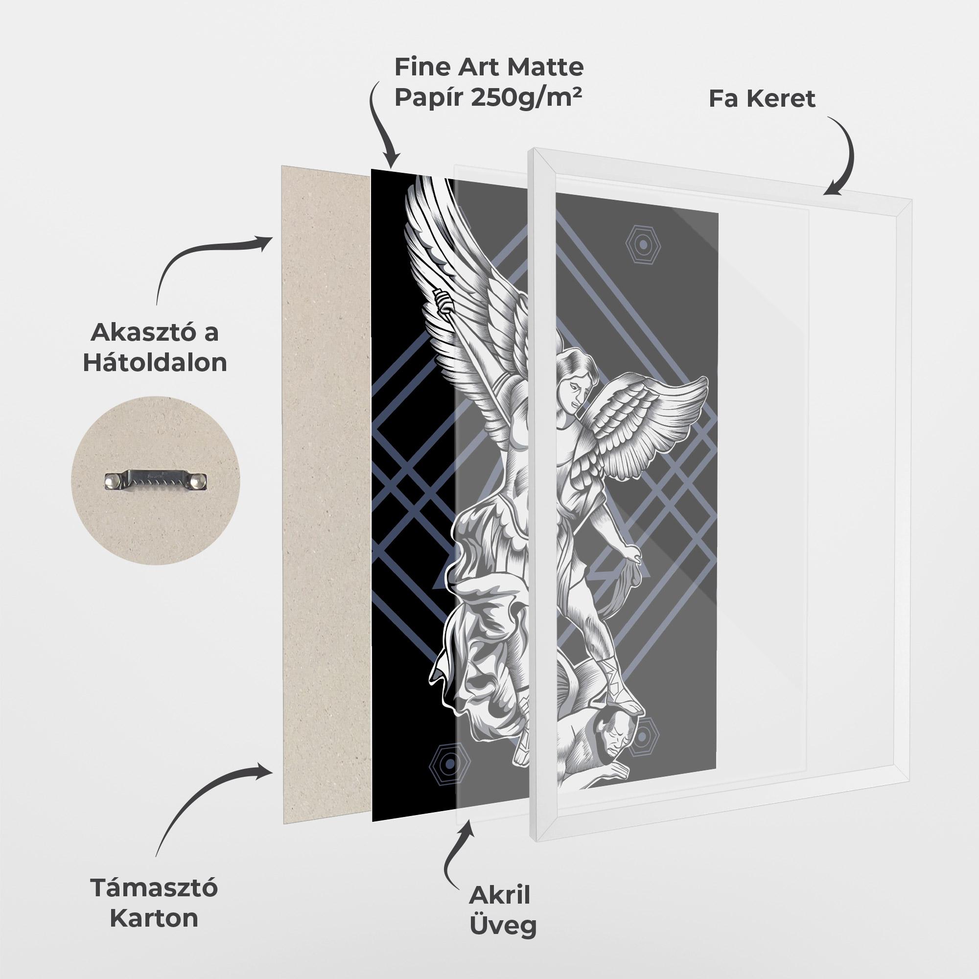 Keretezett Poszter Angel Fights mockup 1