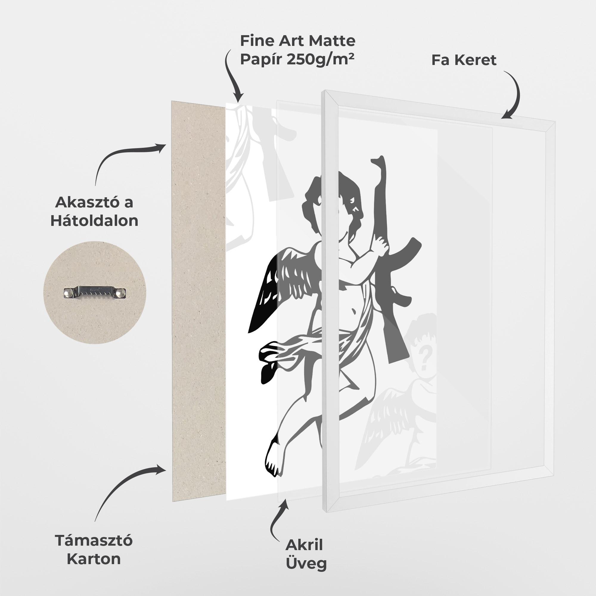 Keretezett Poszter Angel Gun mockup 1