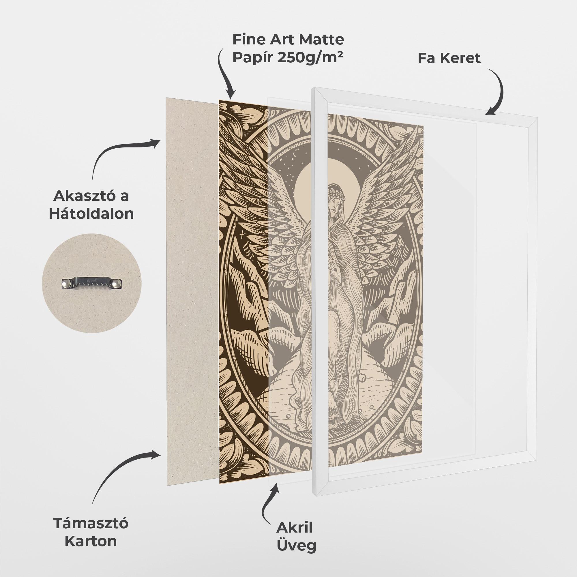 Keretezett Poszter Cream Angel mockup 1