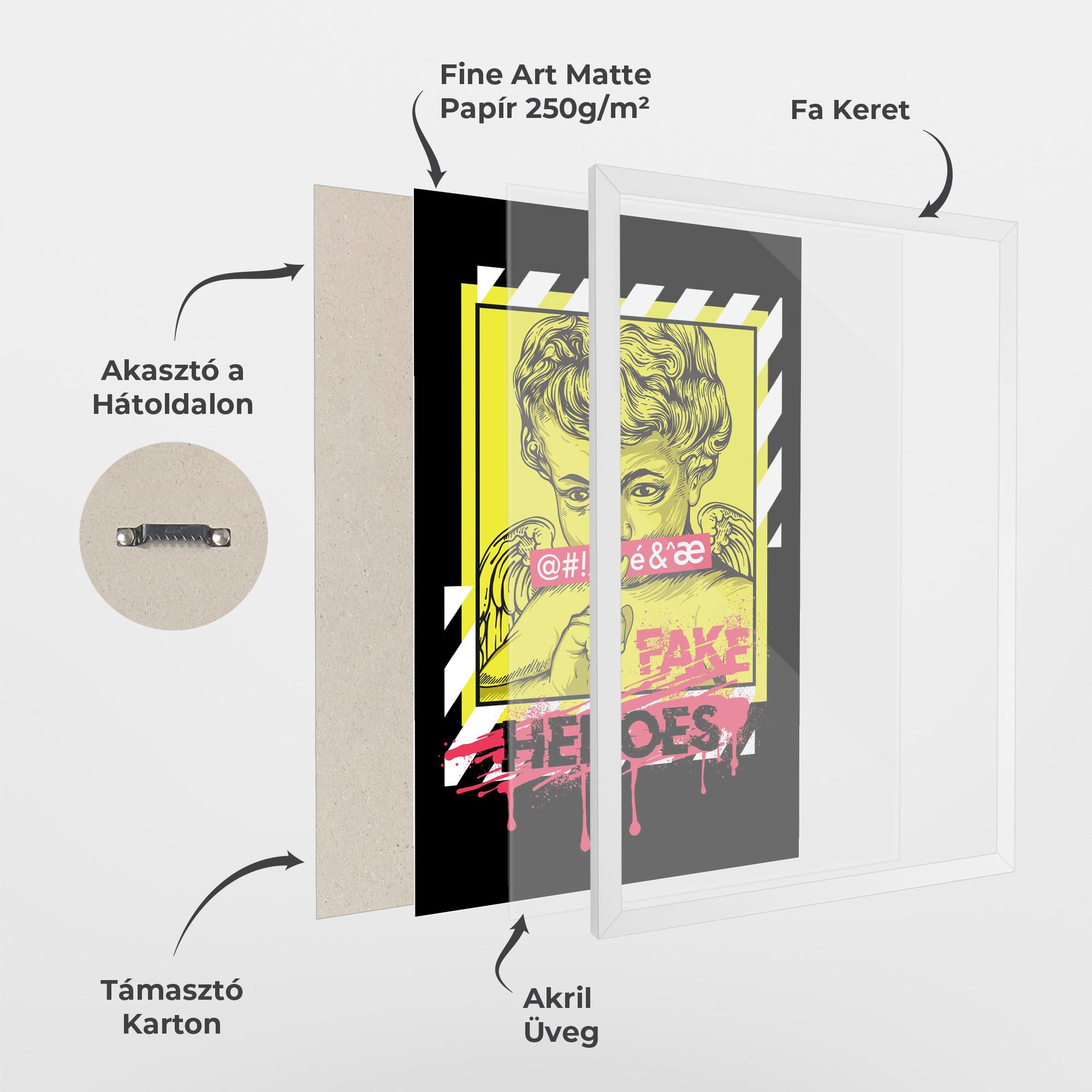 Keretezett Poszter Fake Heroes mockup 1