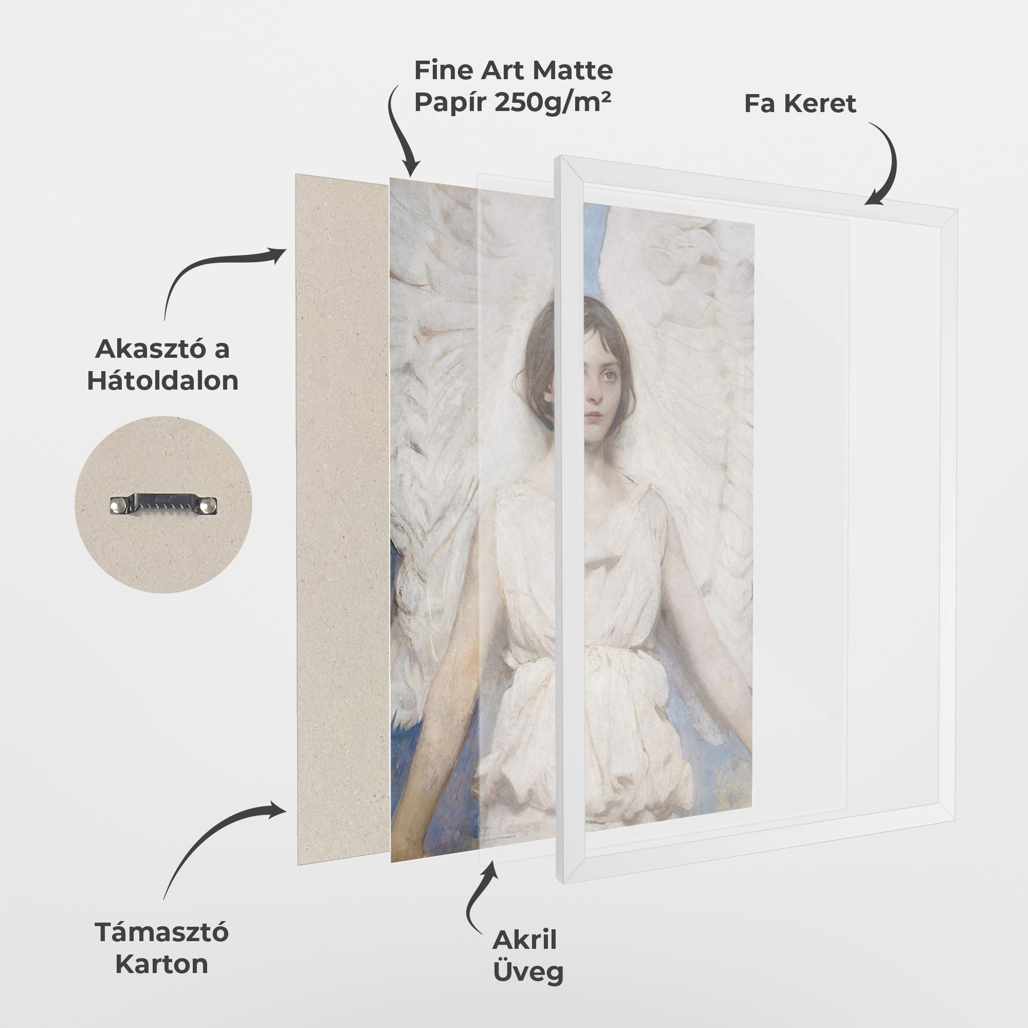 Keretezett Poszter Pretty Angel Painting mockup 1