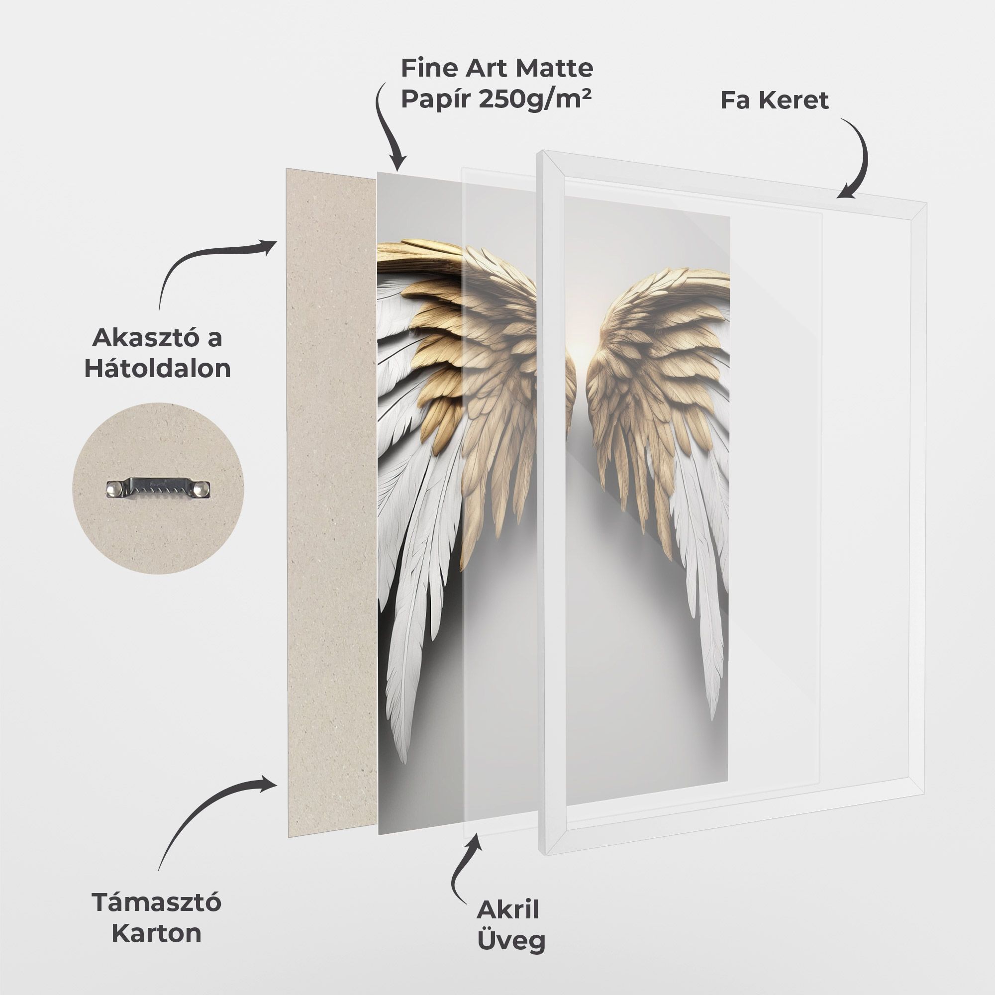 Realistic Angel Wings mockup 1