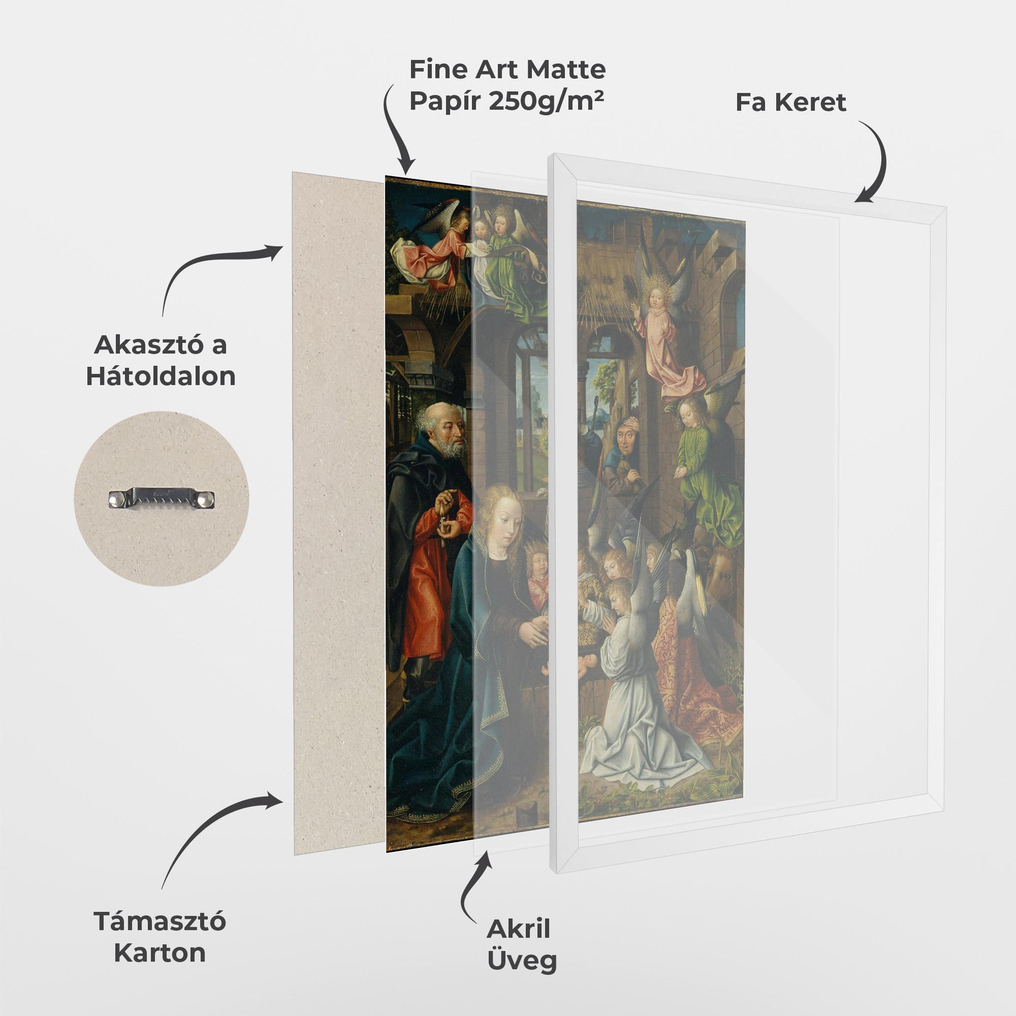 Keretezett Poszter Small Angels Praying mockup 1