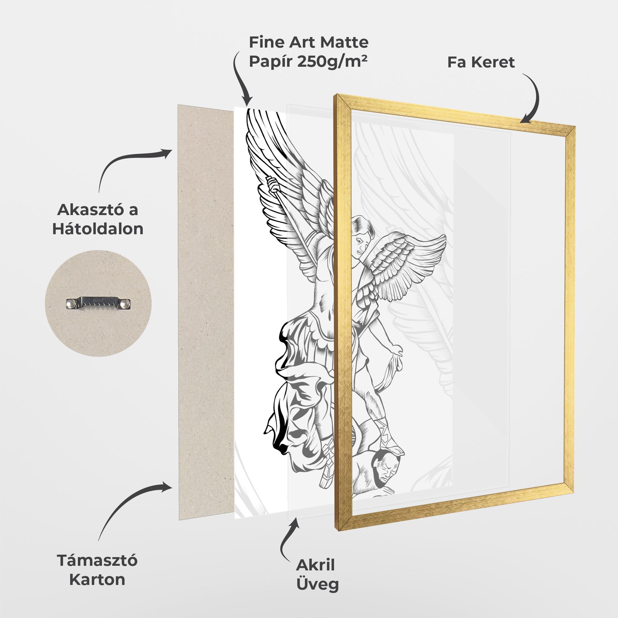 Keretezett Poszter Angel Fight mockup 1