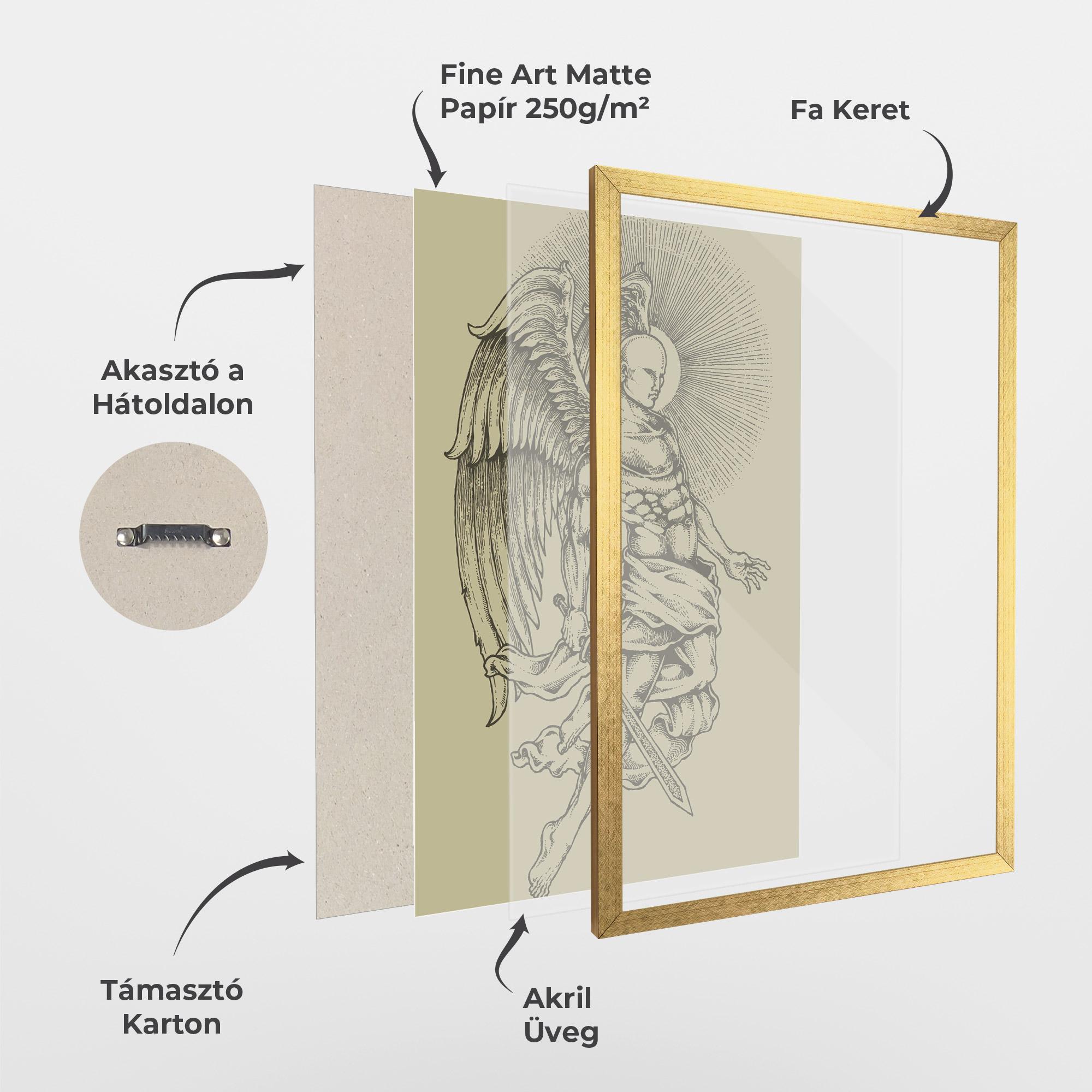 Keretezett Poszter Angel Fighter mockup 1