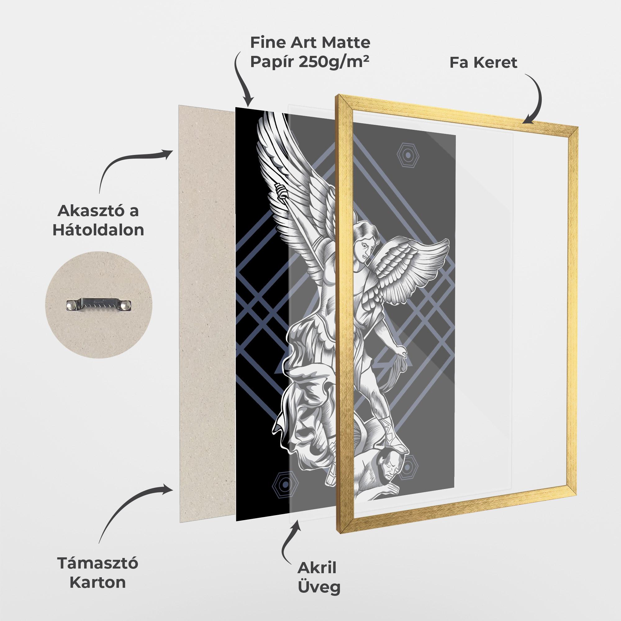 Keretezett Poszter Angel Fights mockup 1