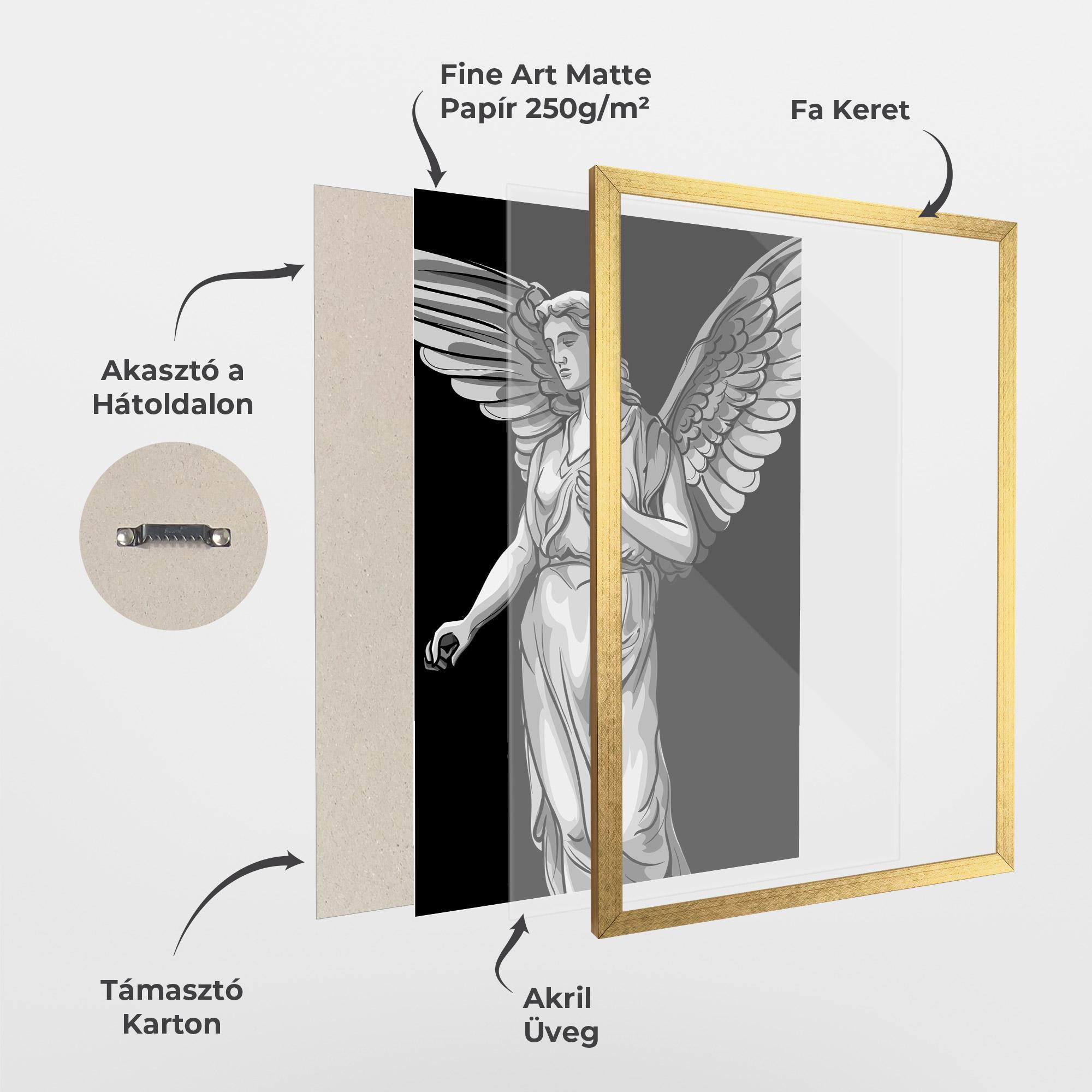 Keretezett Poszter Angel Hand mockup 1