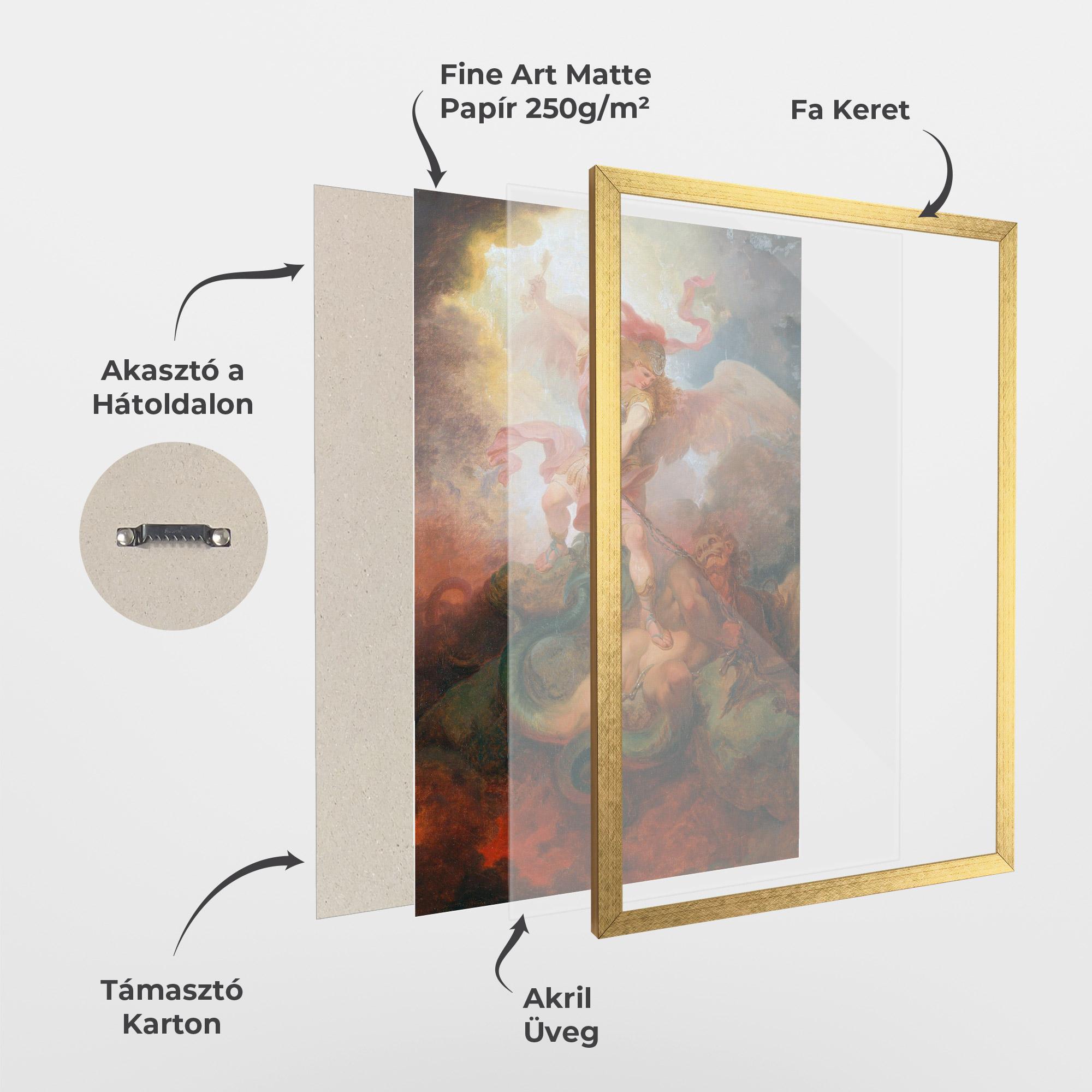 Keretezett Poszter Angel Killing Monster mockup 1