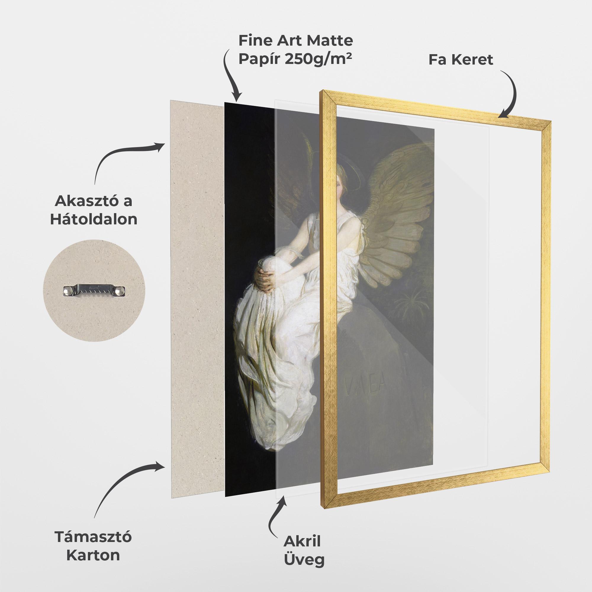 Keretezett Poszter Angel Thinking mockup 1