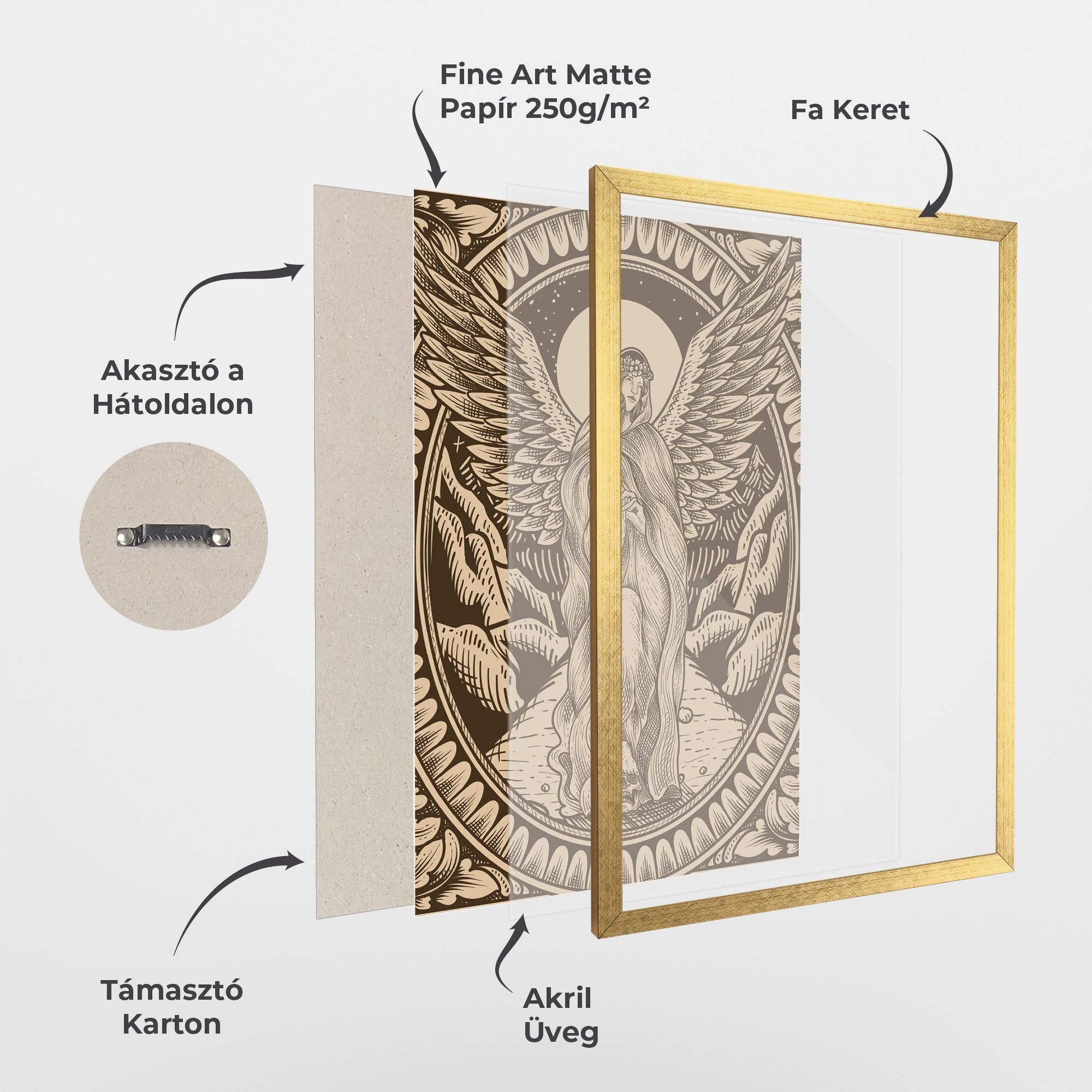 Keretezett Poszter Cream Angel mockup 1