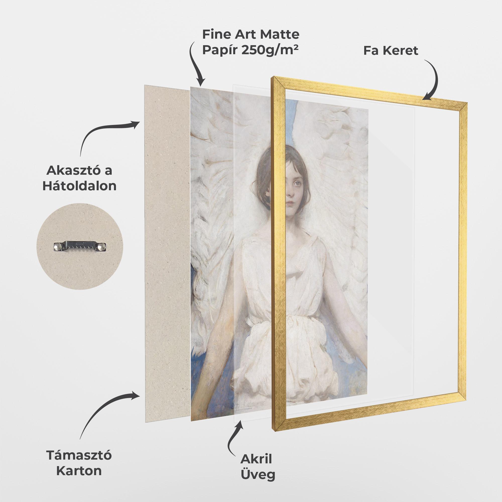 Keretezett Poszter Pretty Angel Painting mockup 1