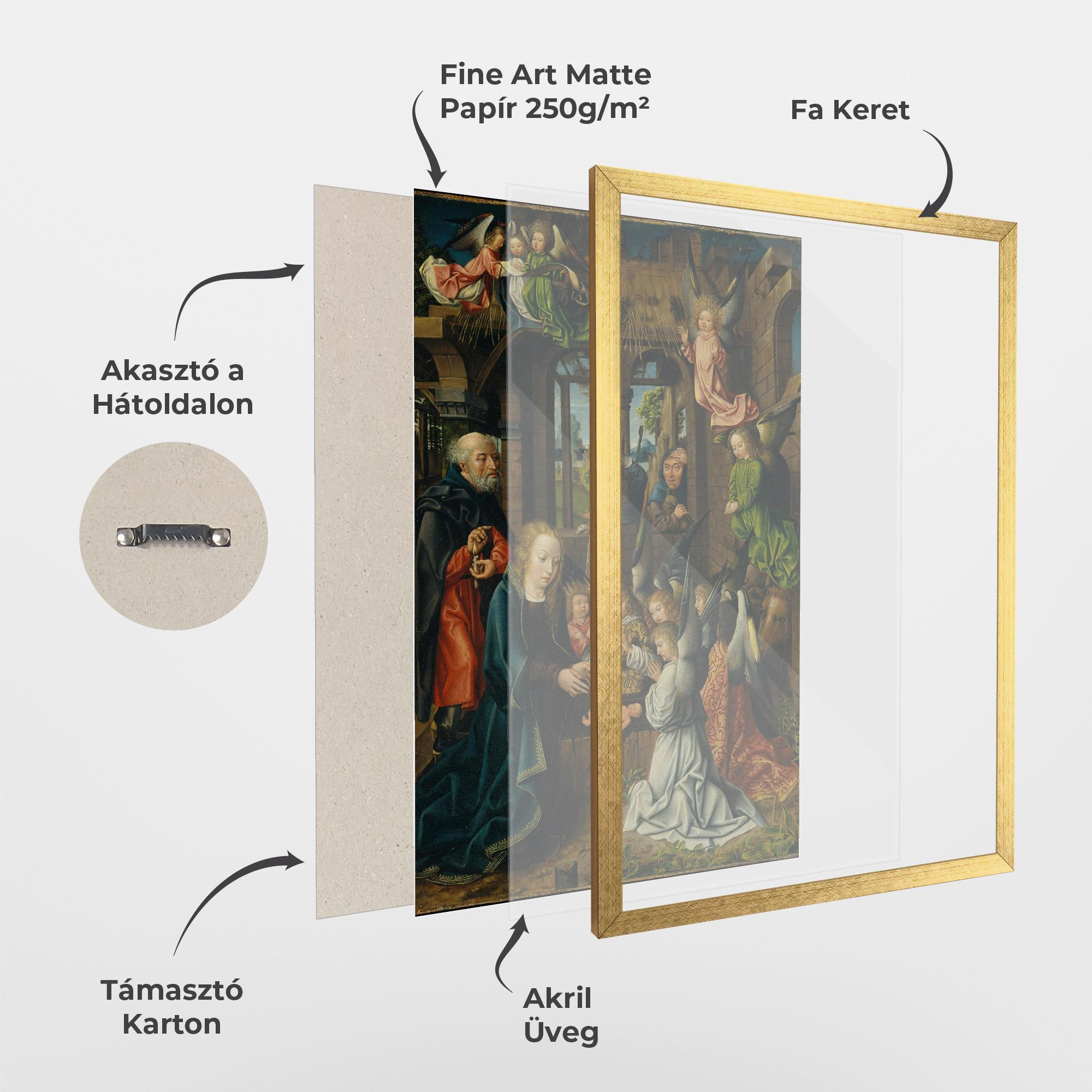 Keretezett Poszter Small Angels Praying mockup 1