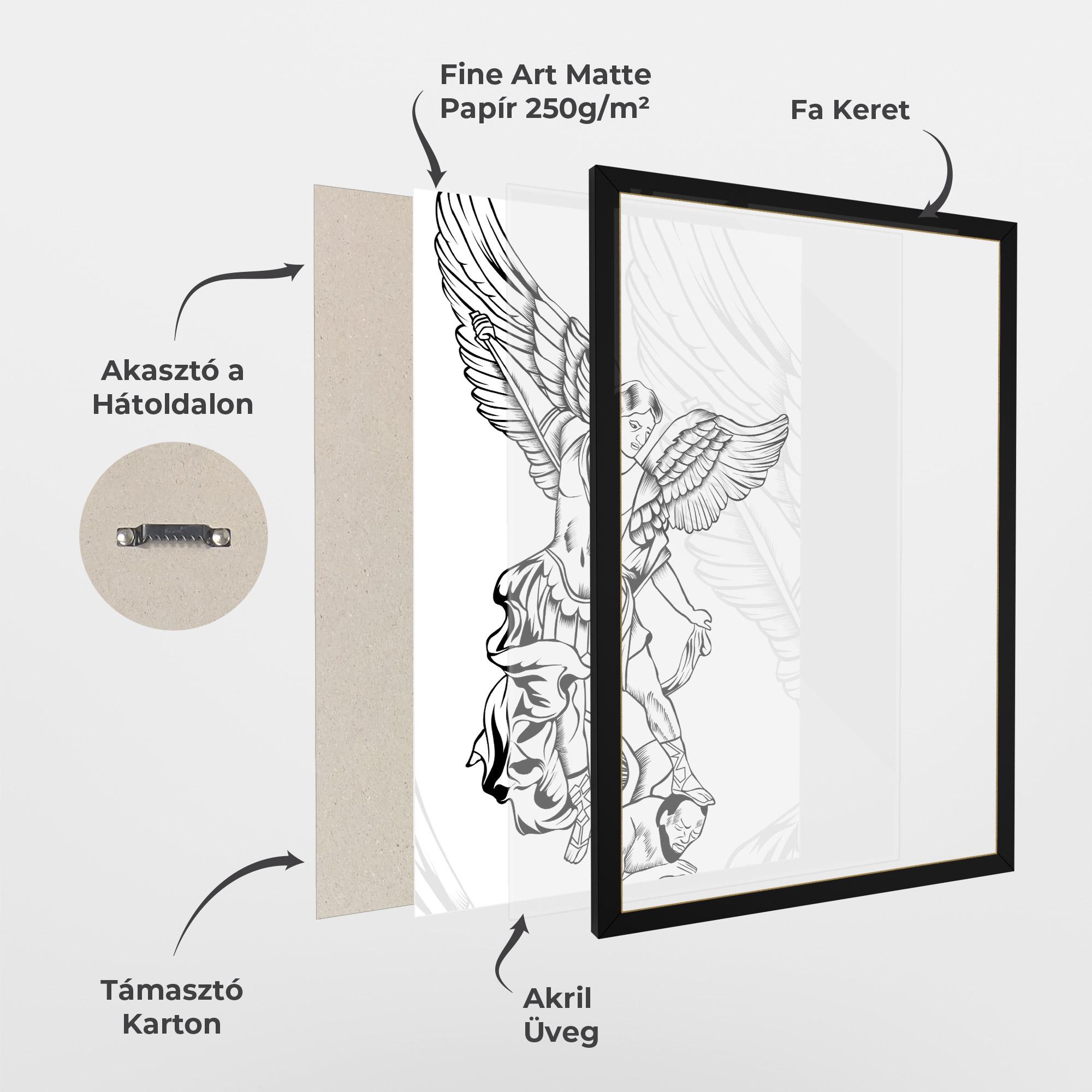 Keretezett Poszter Angel Fight mockup 1