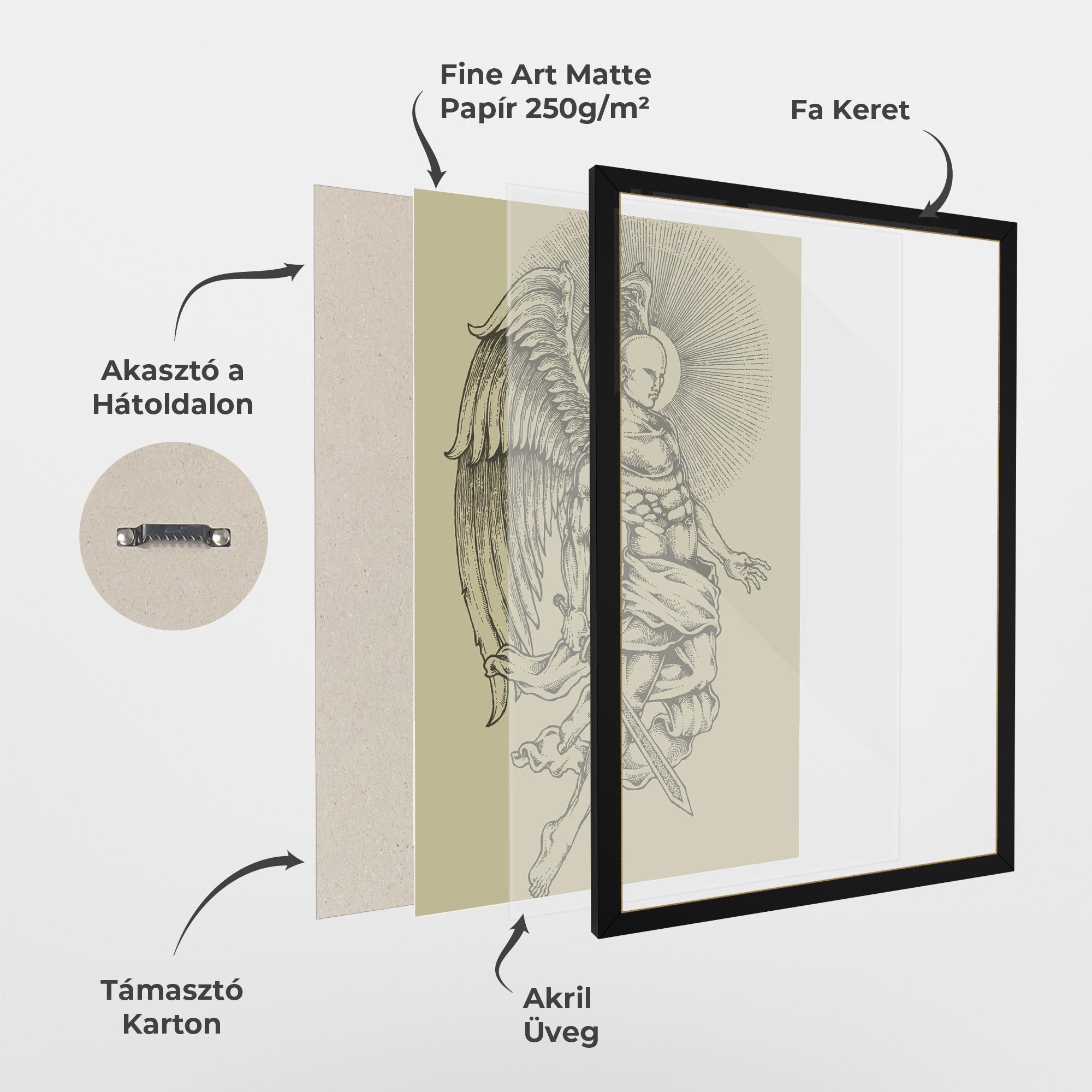 Keretezett Poszter Angel Fighter mockup 1