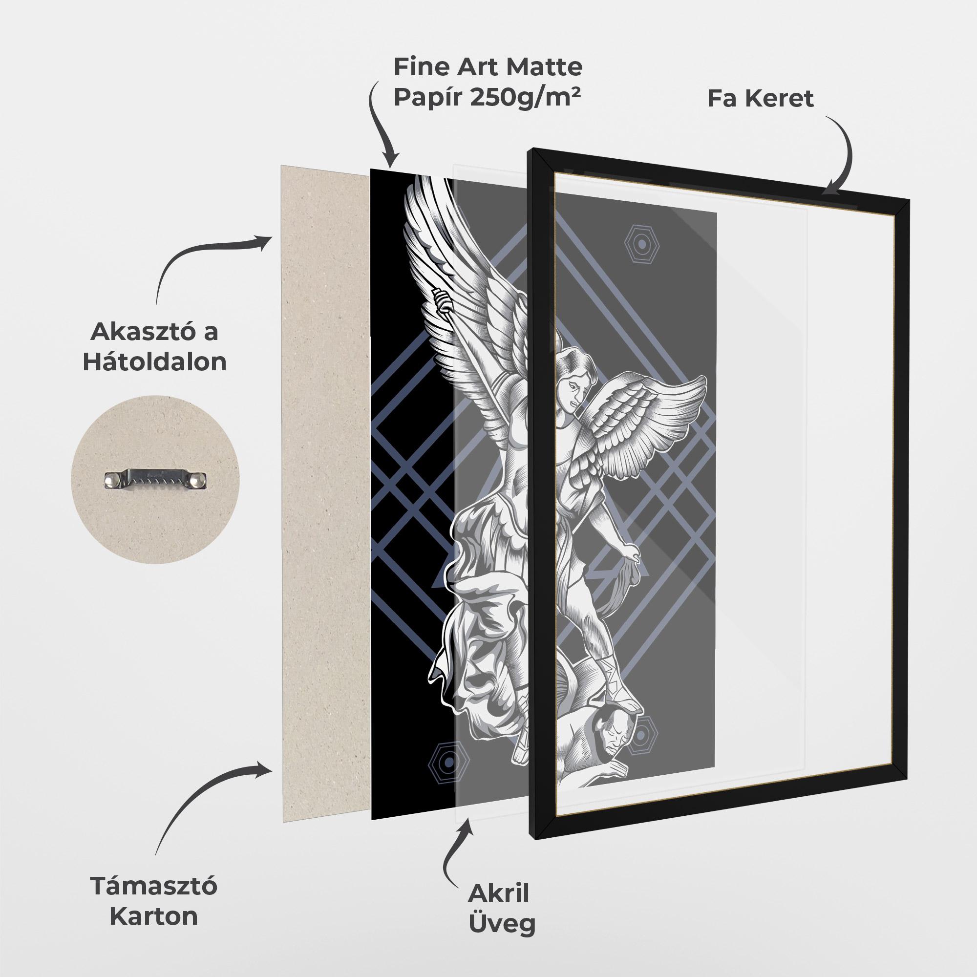 Keretezett Poszter Angel Fights mockup 1