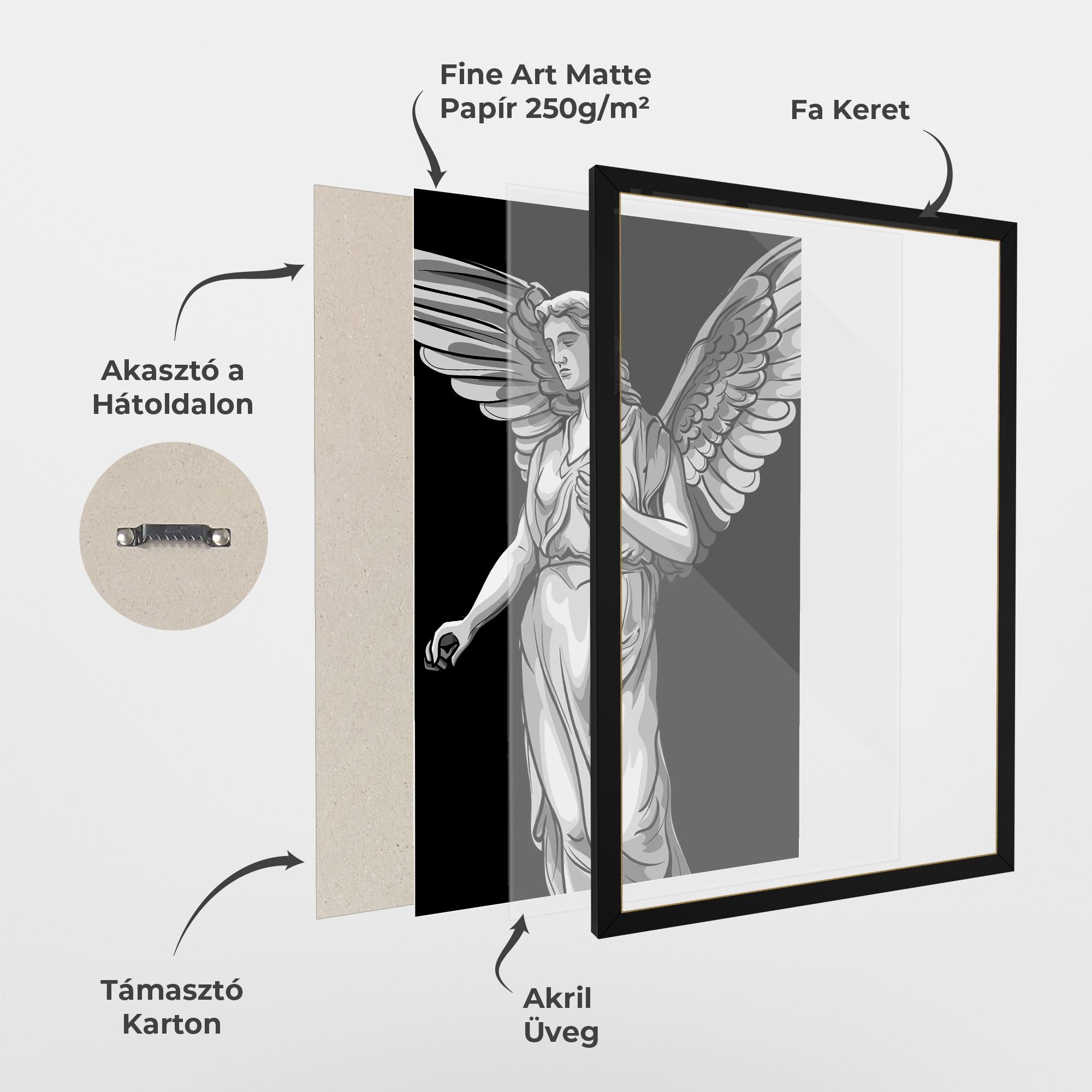 Keretezett Poszter Angel Hand mockup 1