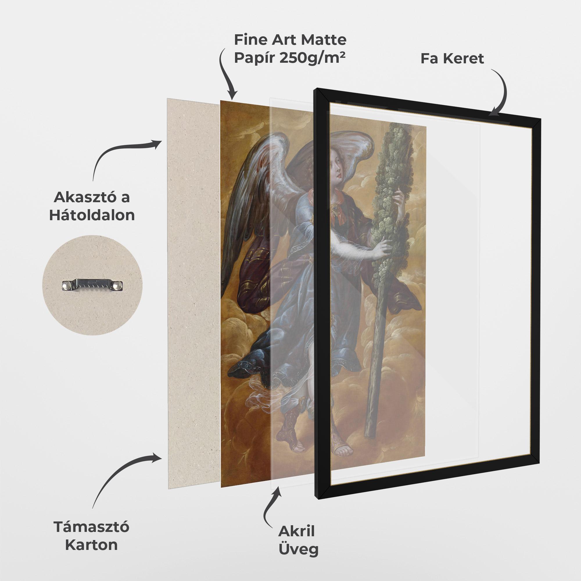 Keretezett Poszter Angel Holding A Tree mockup 1