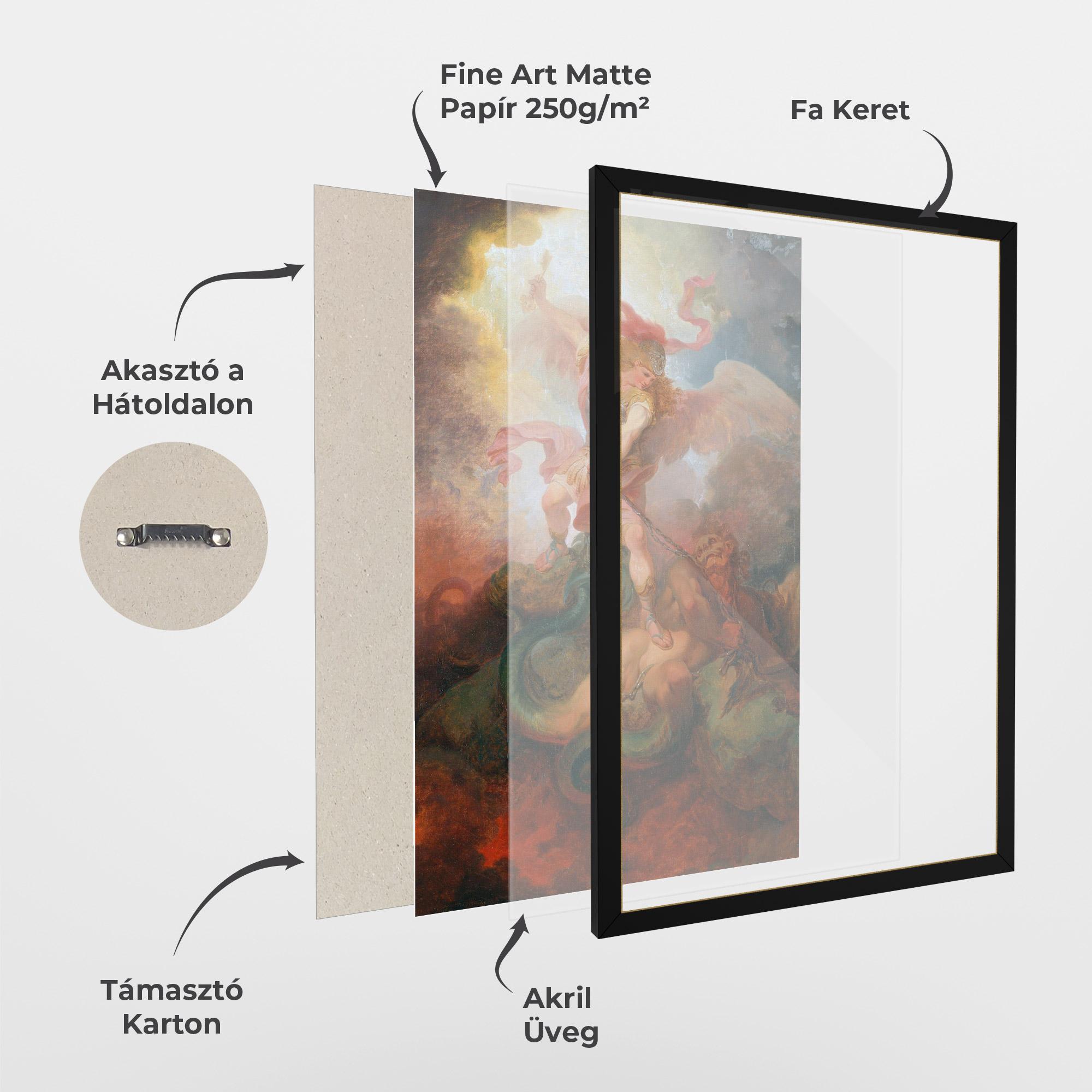 Keretezett Poszter Angel Killing Monster mockup 1