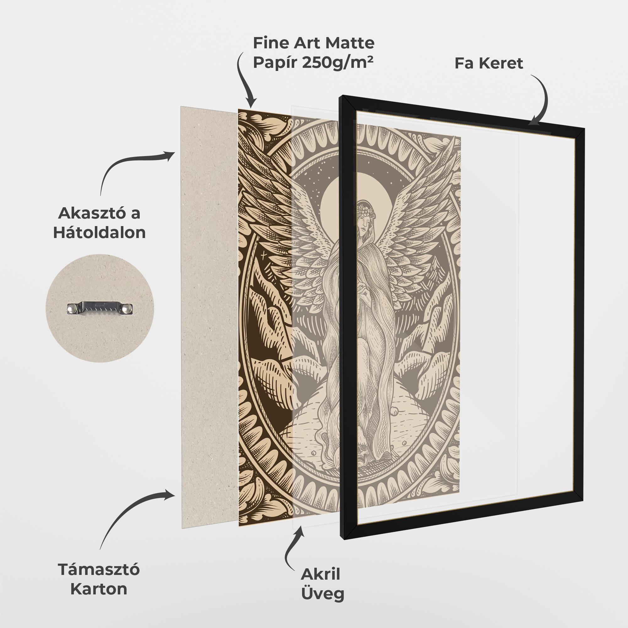 Keretezett Poszter Cream Angel mockup 1