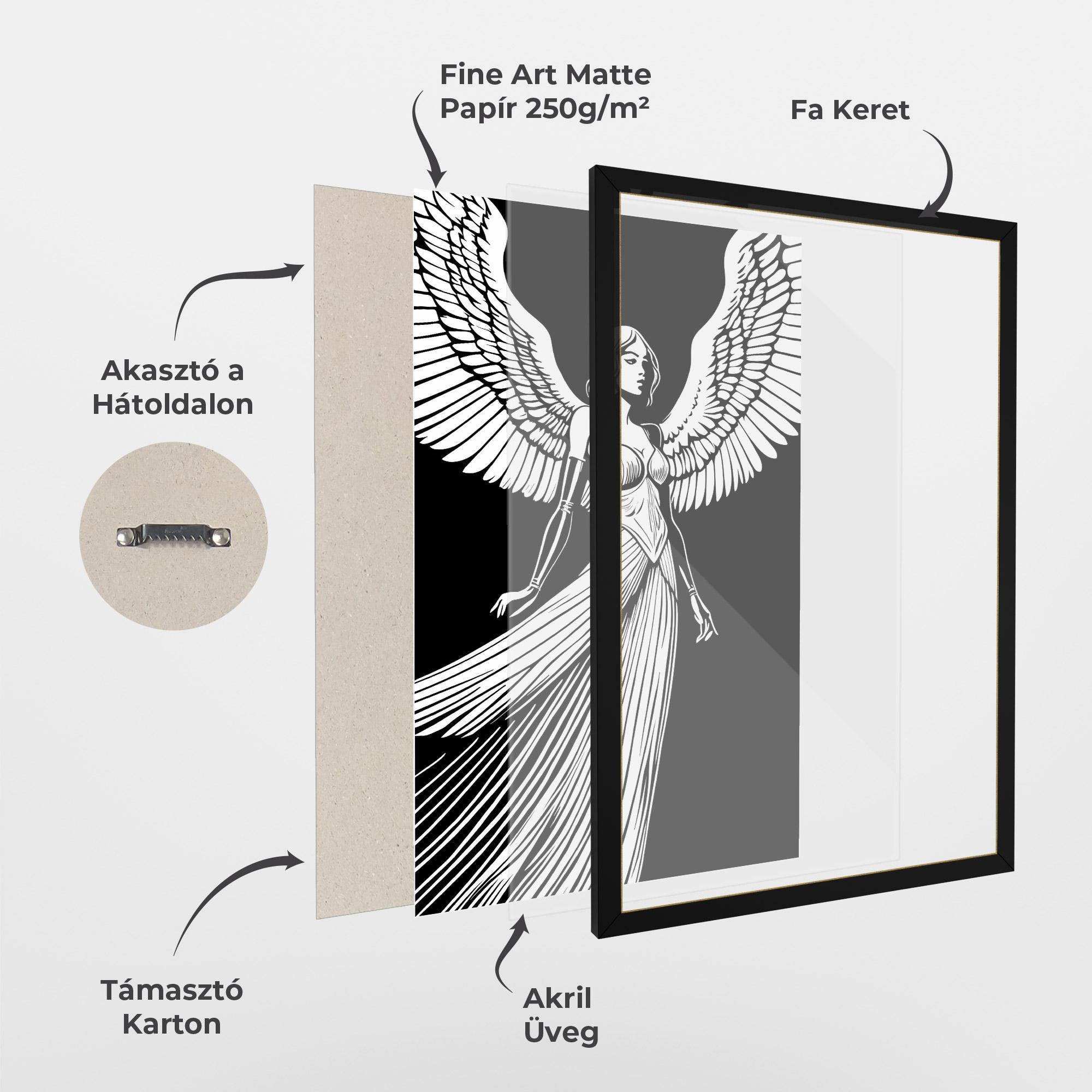 Keretezett Poszter Pretty Angel mockup 1
