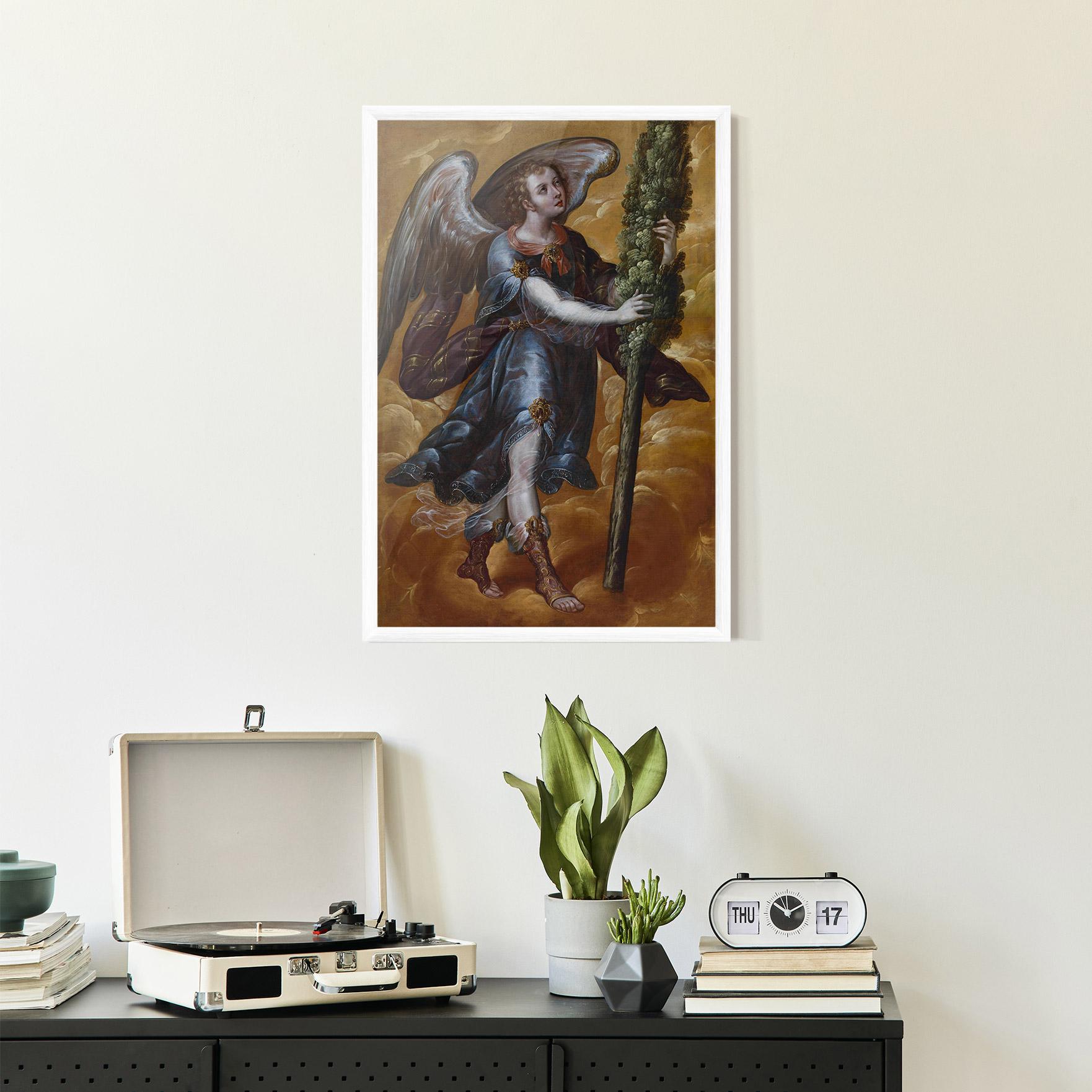 Keretezett Poszter Angel Holding A Tree mockup 2