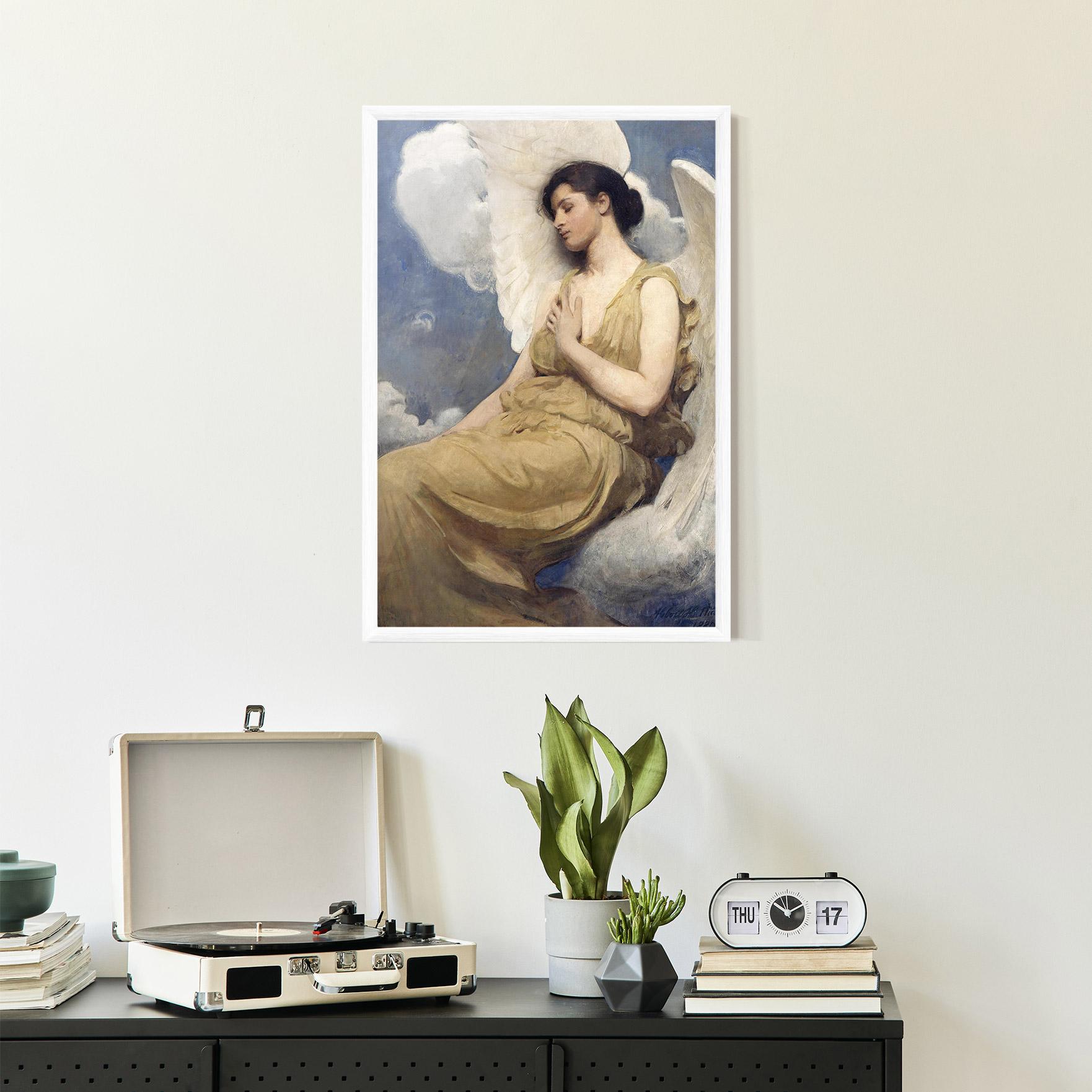 Keretezett Poszter Angel Woman Painting mockup 2