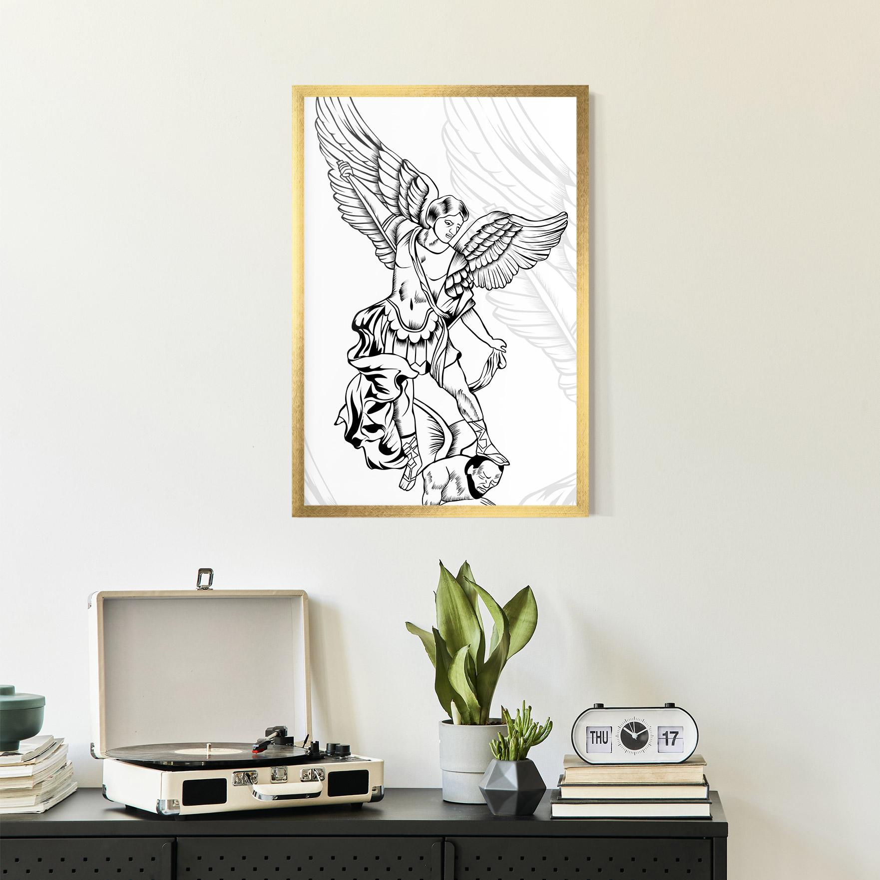 Keretezett Poszter Angel Fight mockup 2