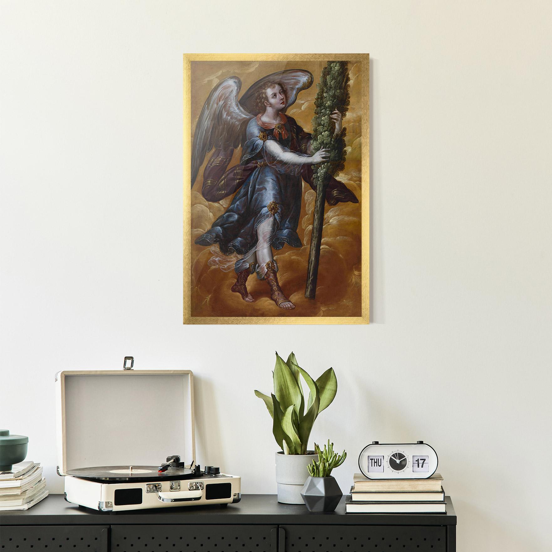 Keretezett Poszter Angel Holding A Tree mockup 2