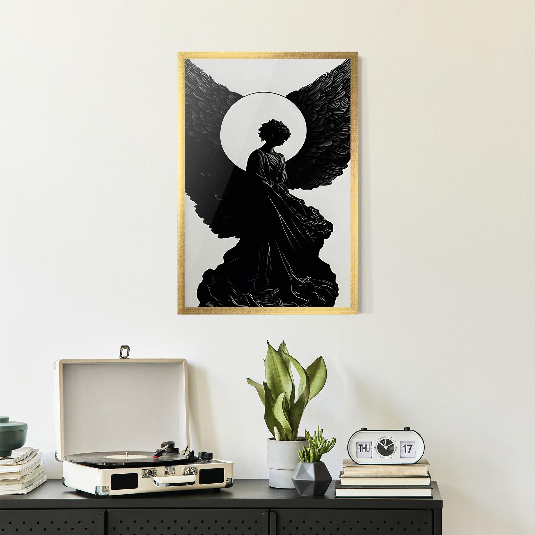 Keretezett Poszter Angel Shilouette mockup 2
